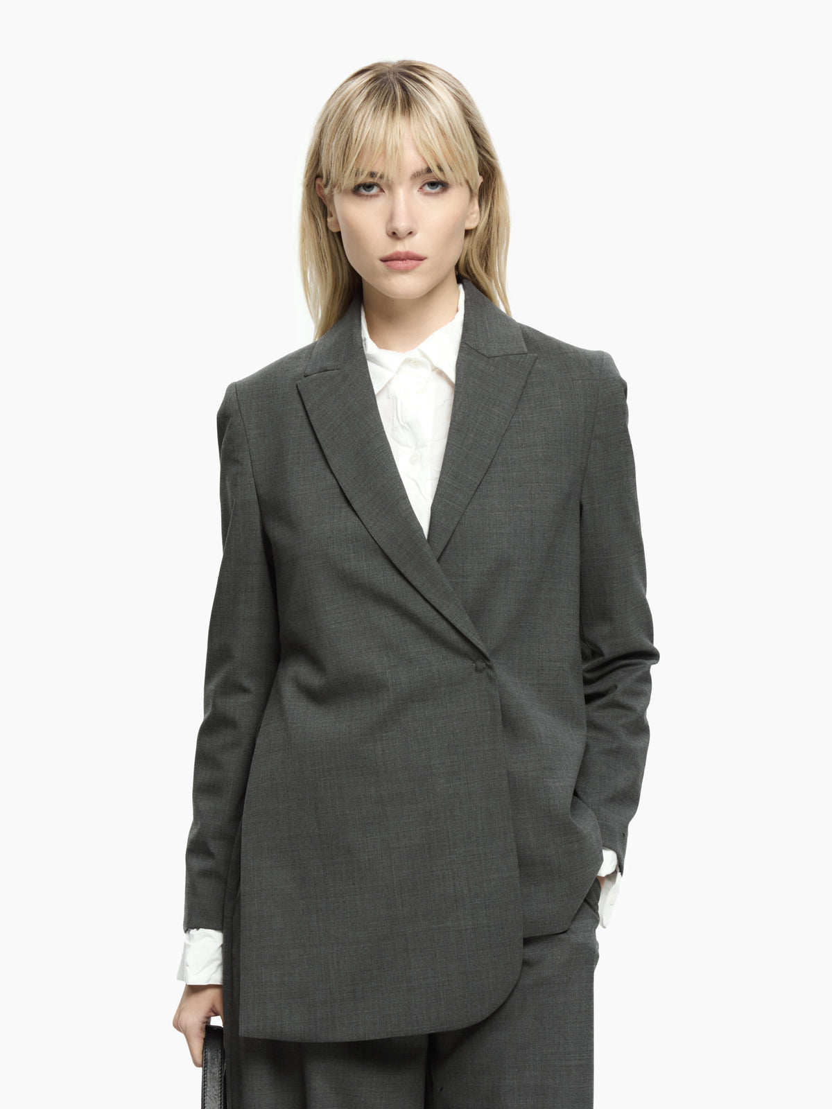 IXOS Giacca asimmetrica sartoriale GRIGIO