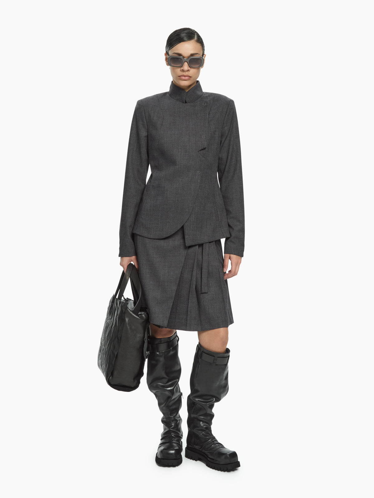 IXOS Giacca sartoriale asimmetrica GRIGIO