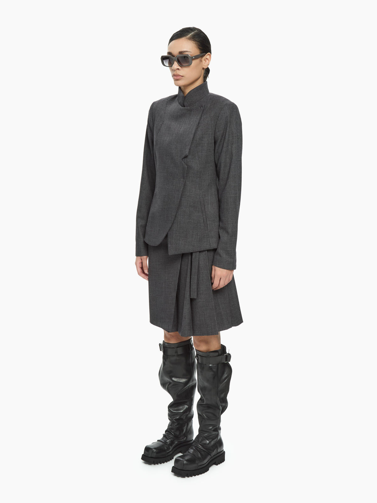 IXOS Giacca sartoriale asimmetrica GRIGIO