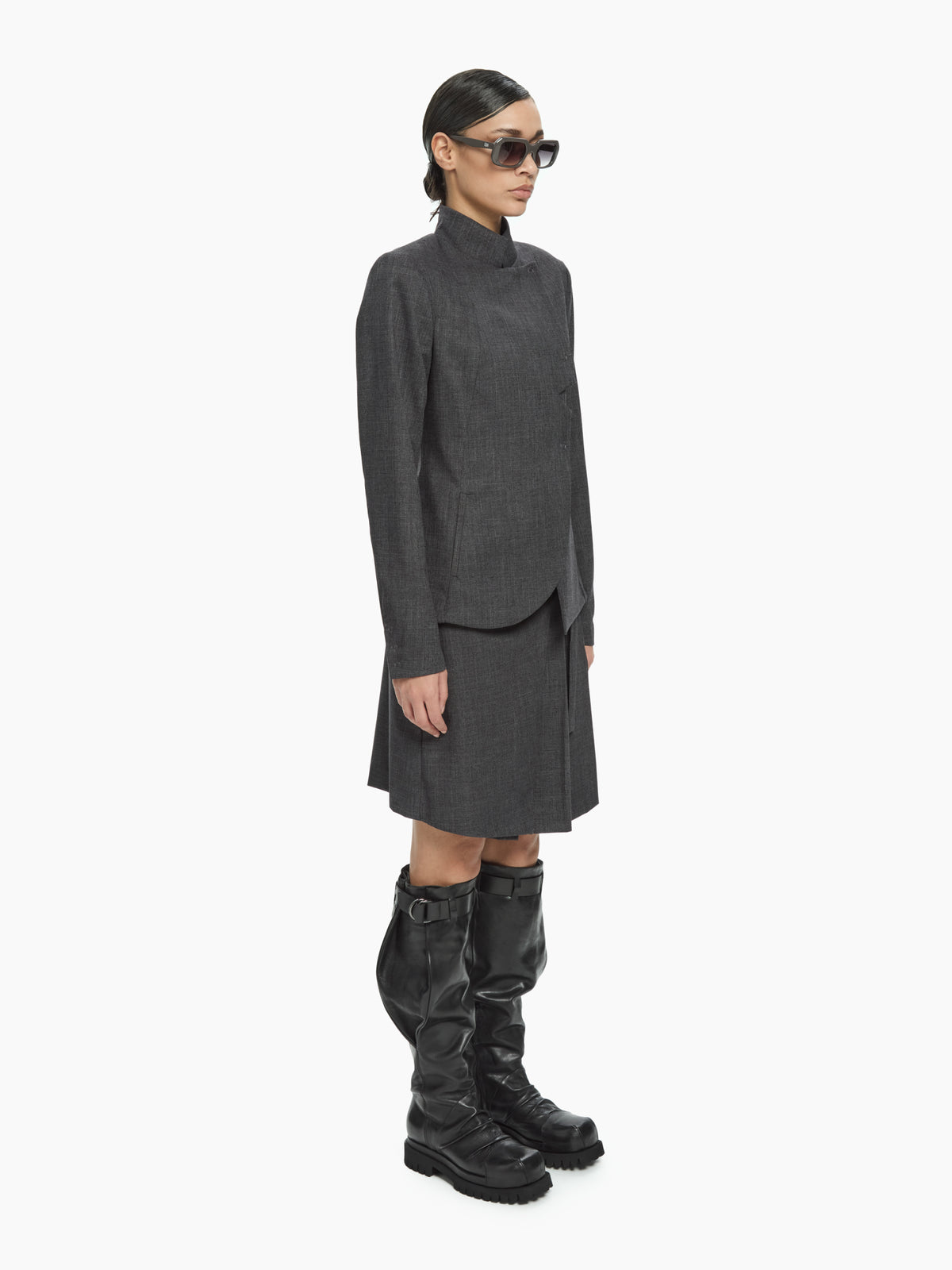 IXOS Giacca sartoriale asimmetrica GRIGIO
