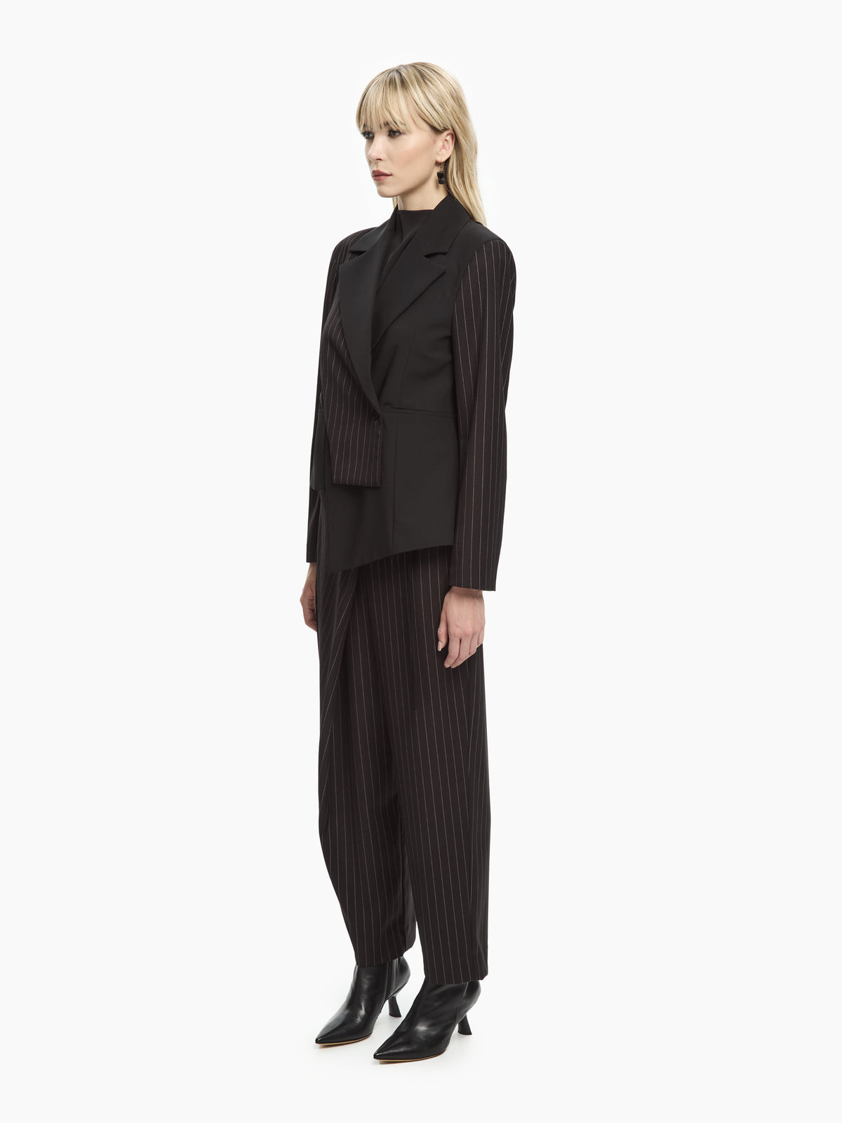 IXOS Blazer gessato asimmetrico NERO