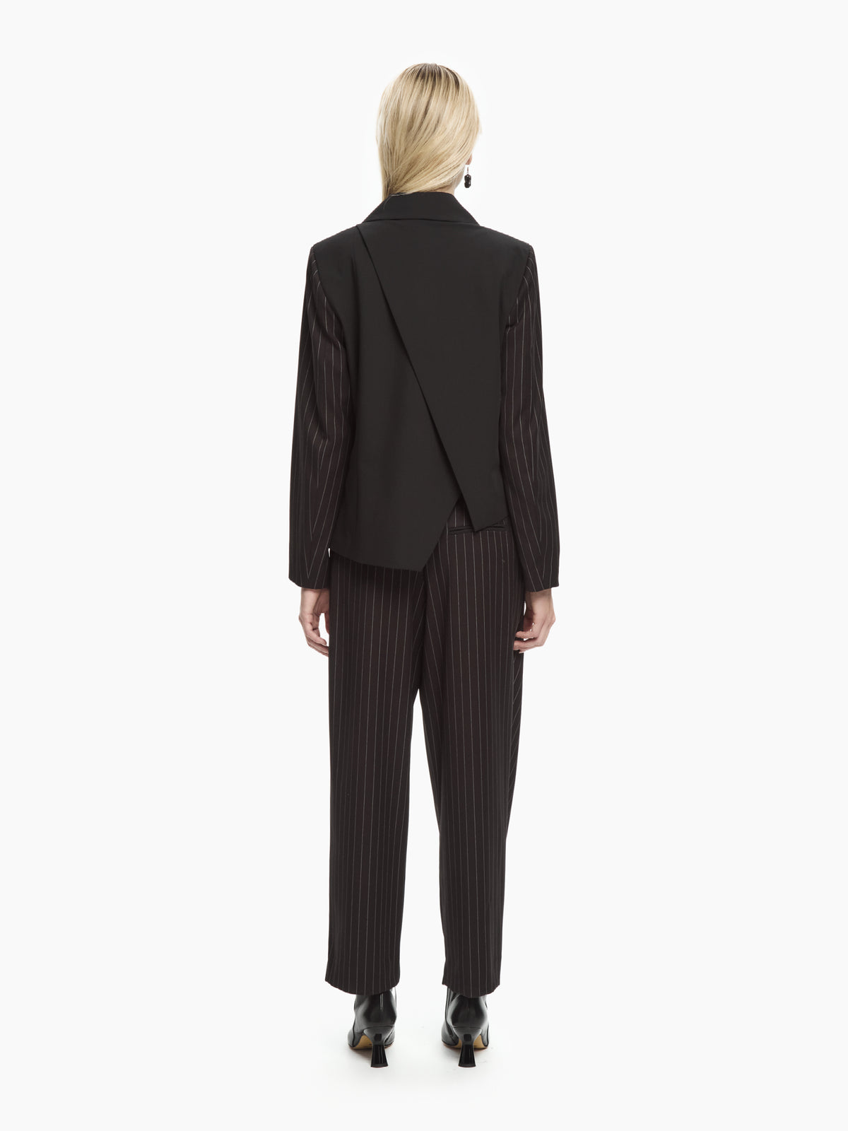IXOS Blazer gessato asimmetrico NERO