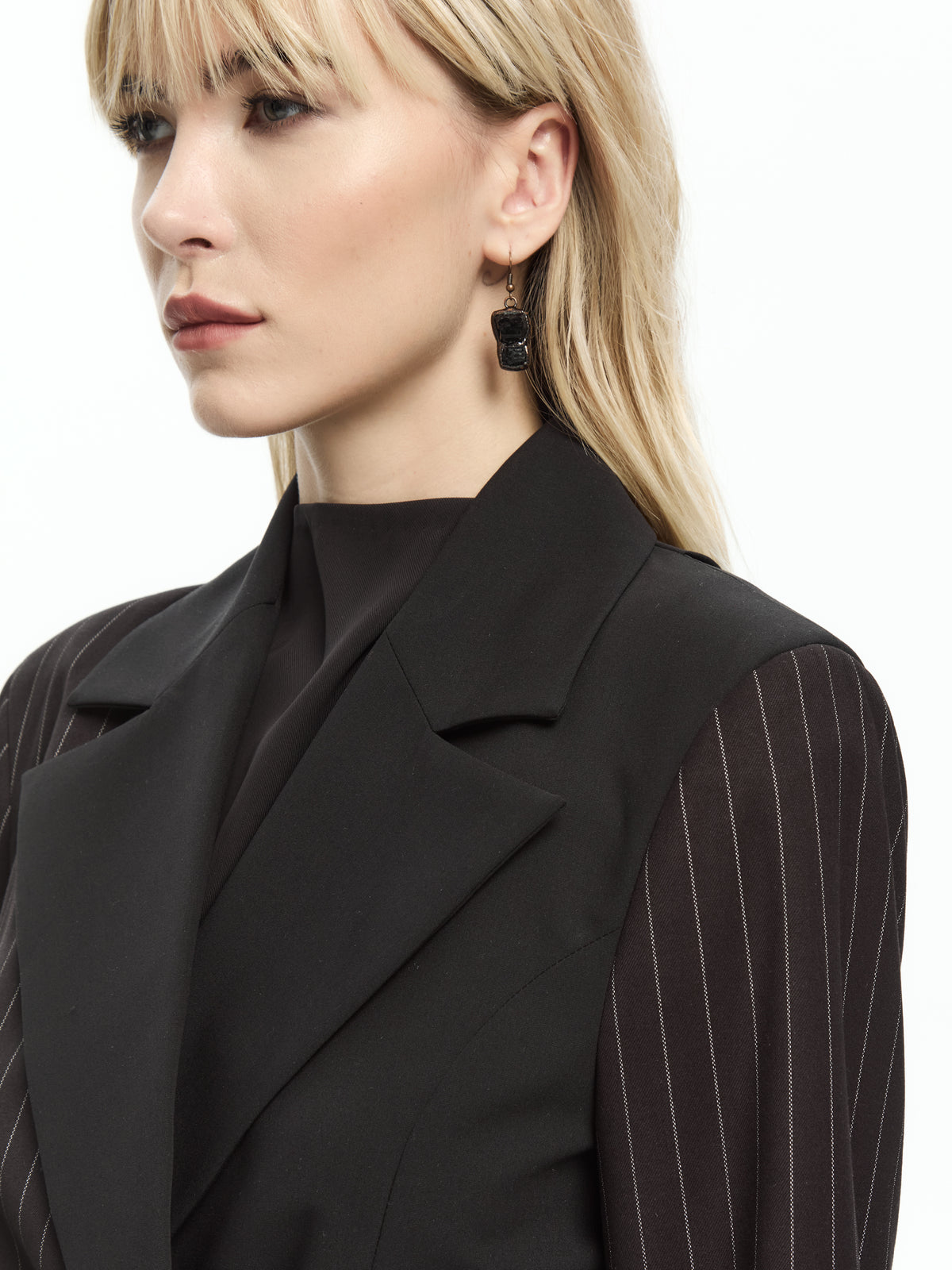 IXOS Blazer gessato asimmetrico NERO