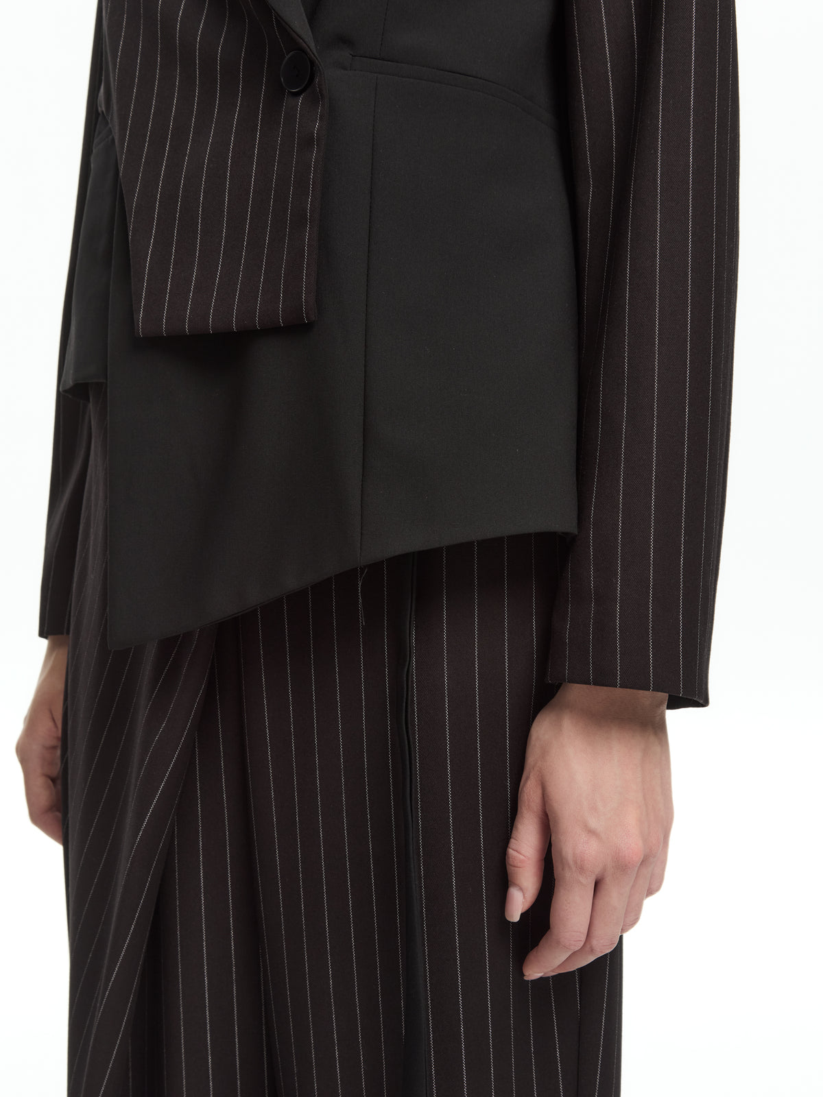 IXOS Blazer gessato asimmetrico NERO