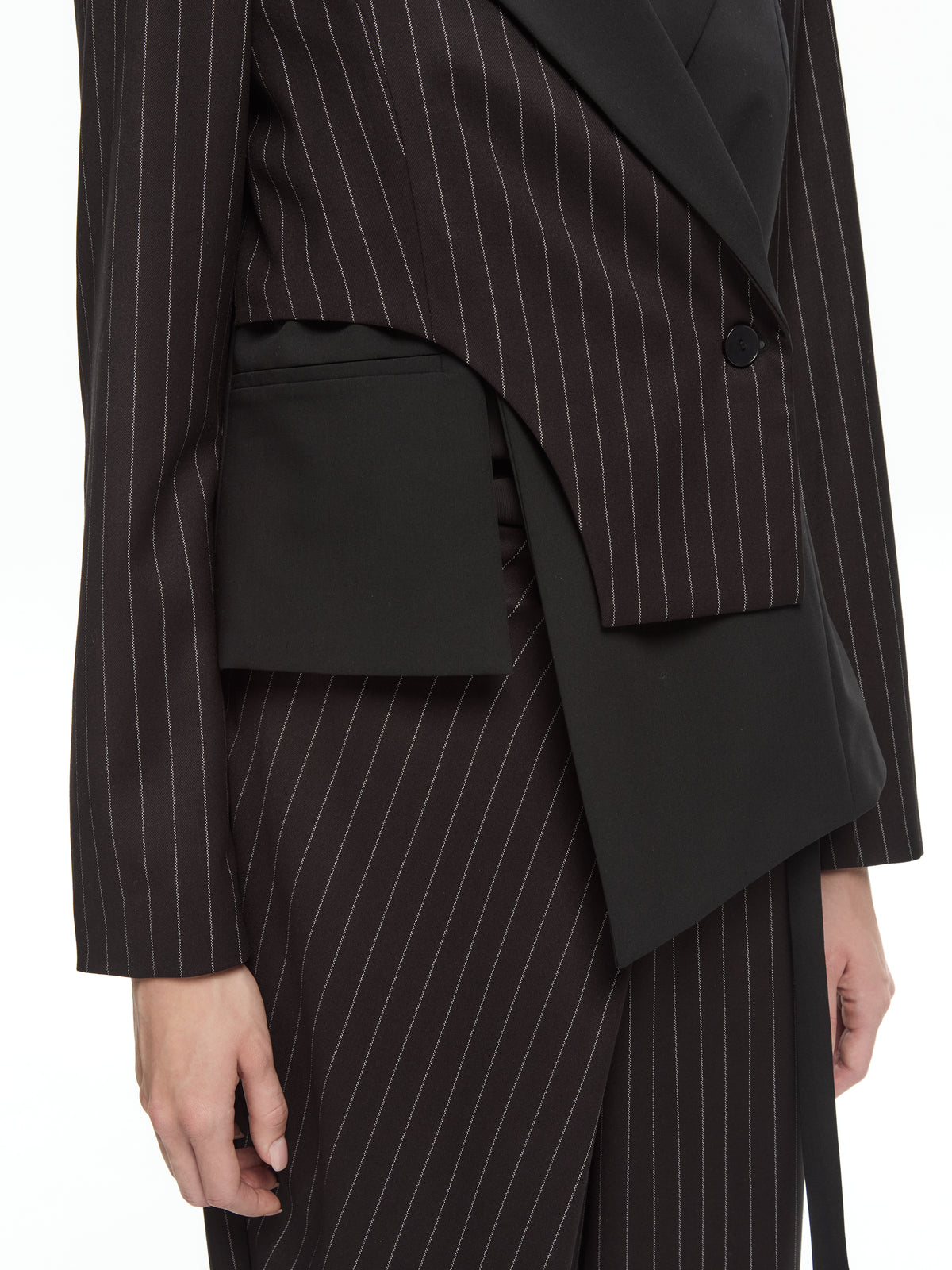 IXOS Blazer gessato asimmetrico NERO