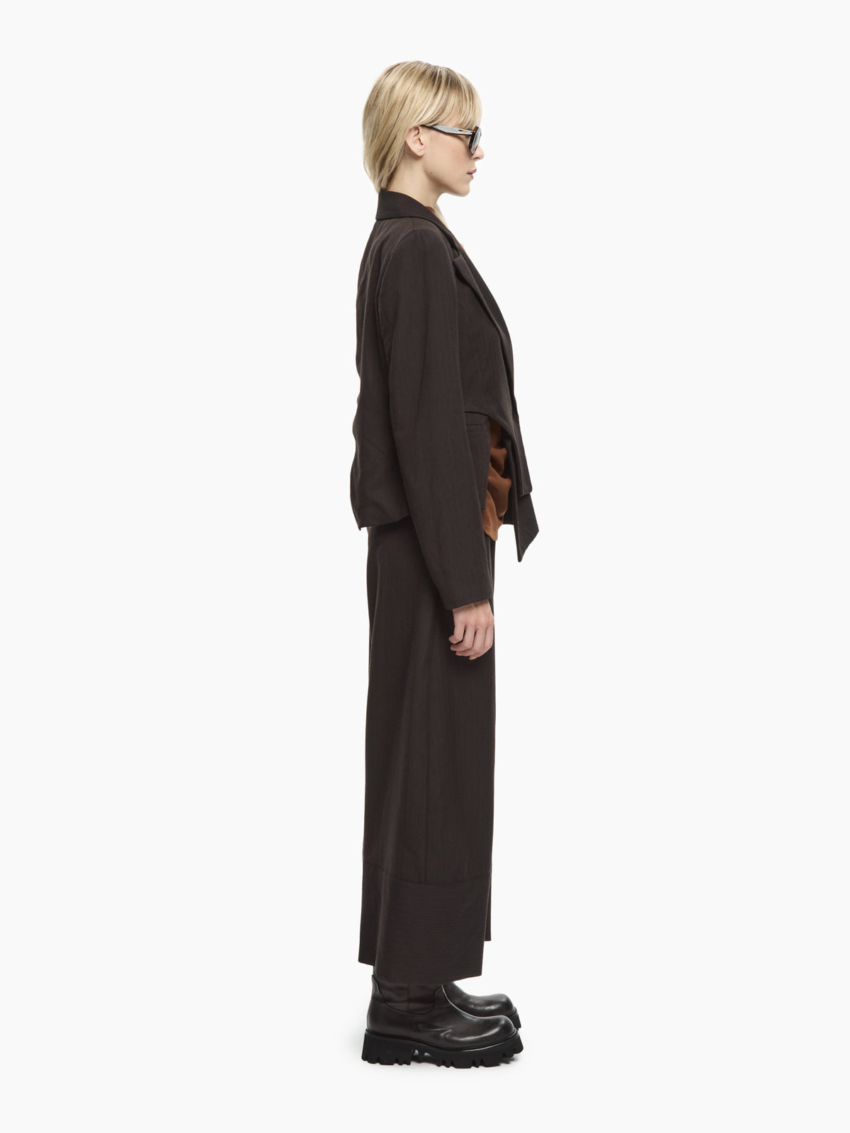 IXOS Giacca asimmetrica sartoriale MARRONE