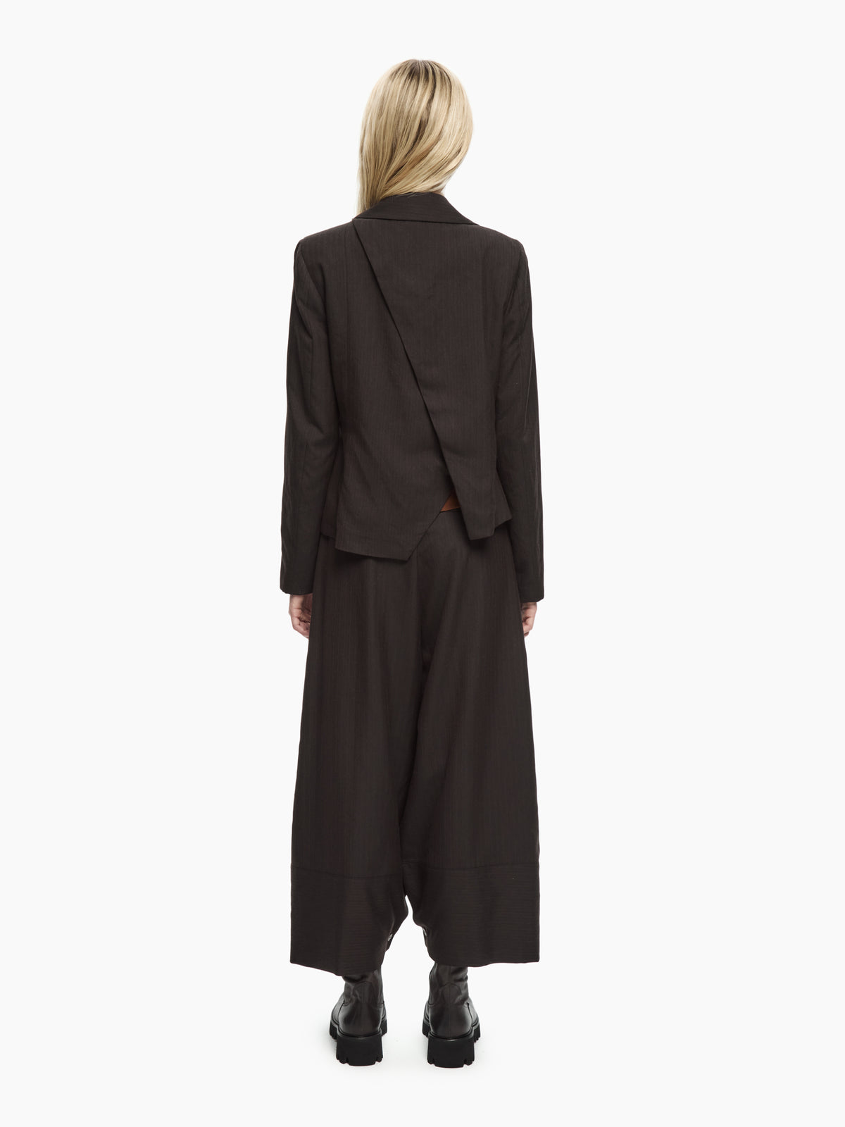 IXOS Giacca asimmetrica sartoriale MARRONE