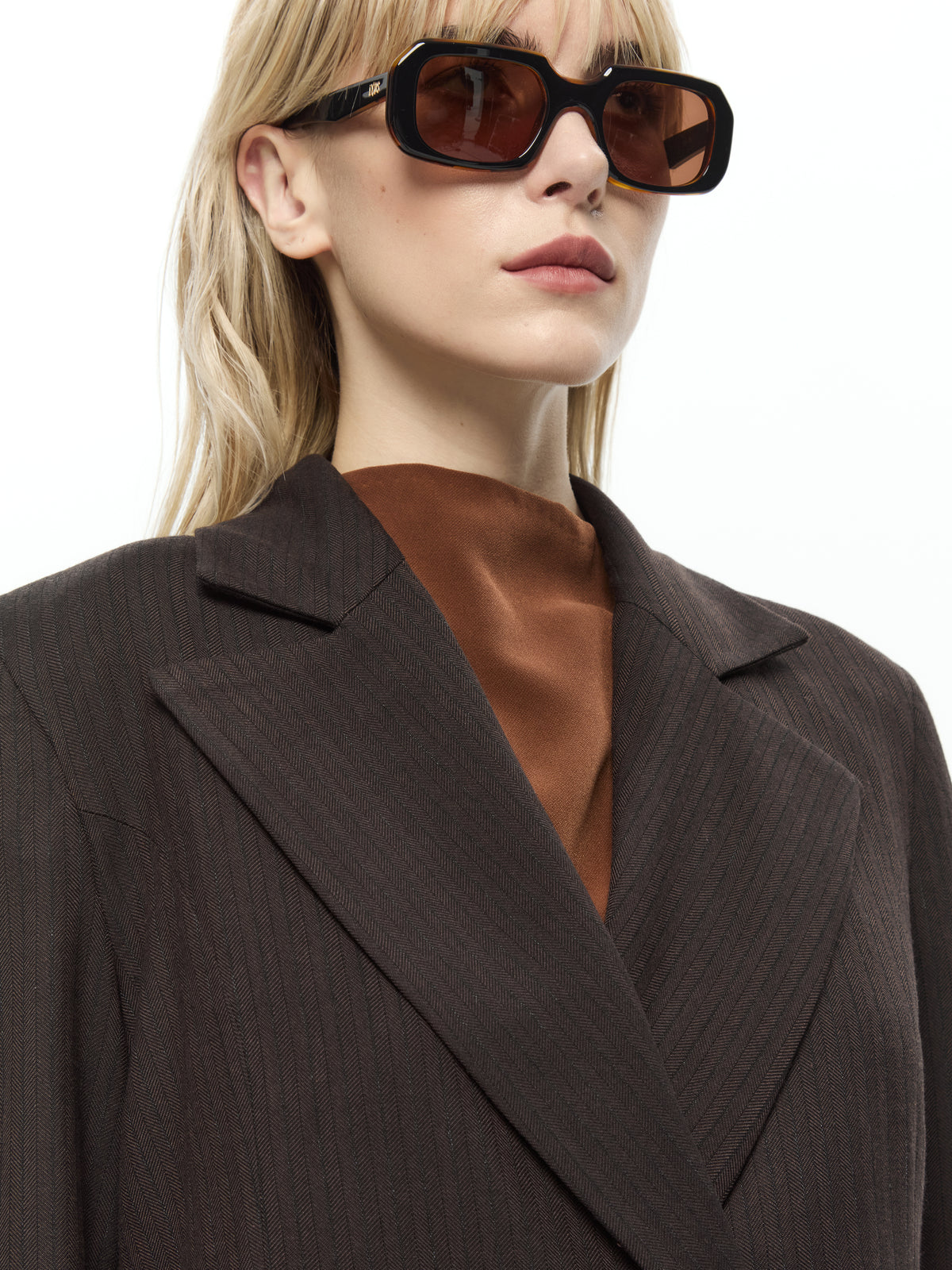 IXOS Giacca asimmetrica sartoriale MARRONE