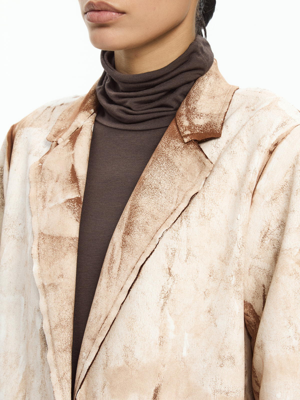 IXOS Blazer con effetto materico   MARRONE