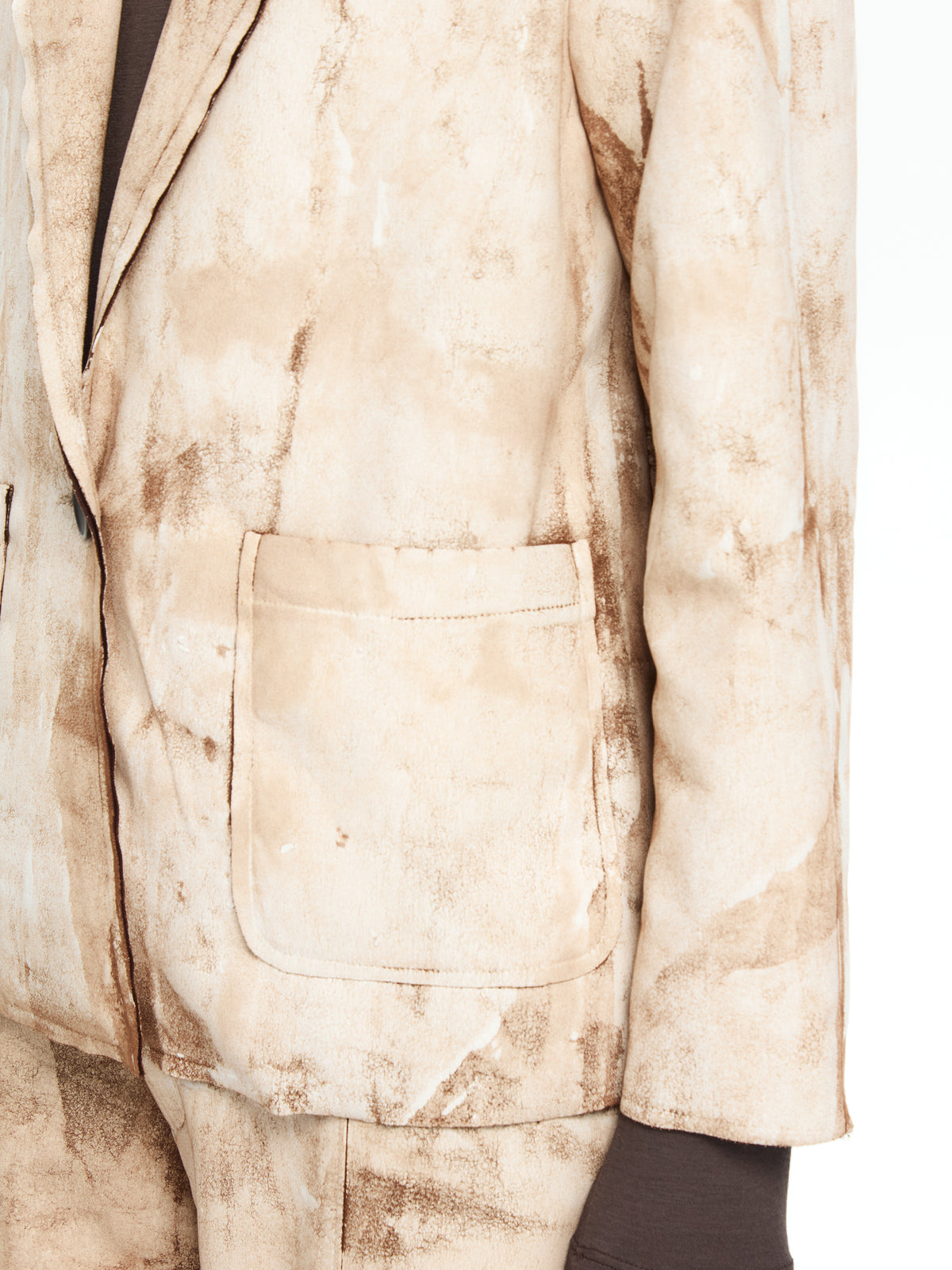 IXOS Blazer con effetto materico   MARRONE