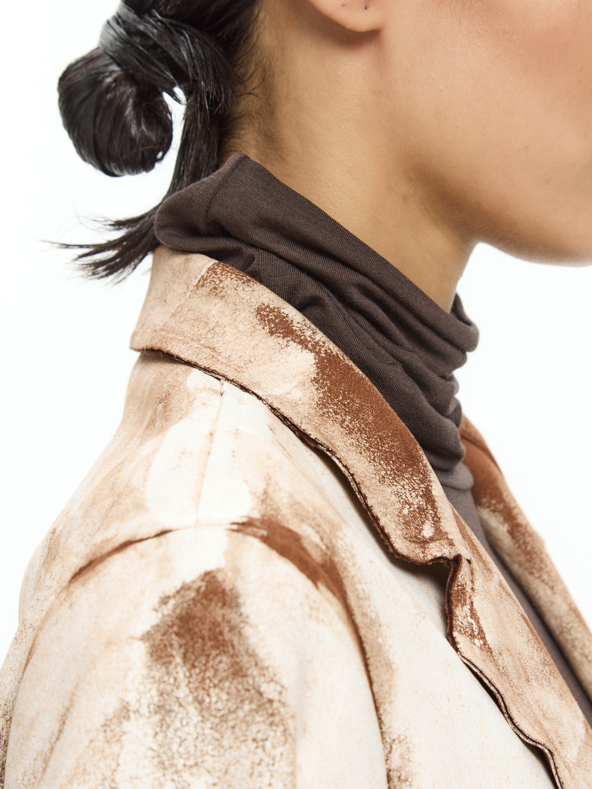 IXOS Blazer con effetto materico   MARRONE