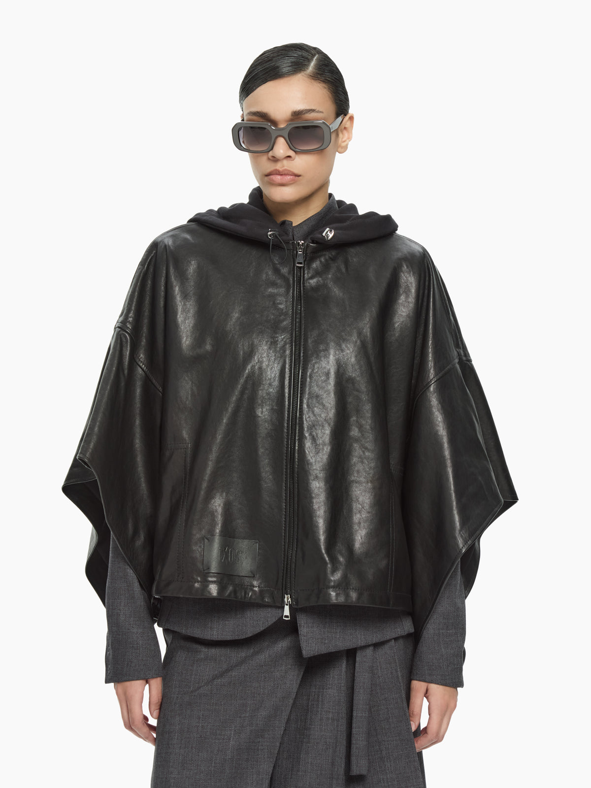 IXOS Mantella oversize con cappuccio NERO