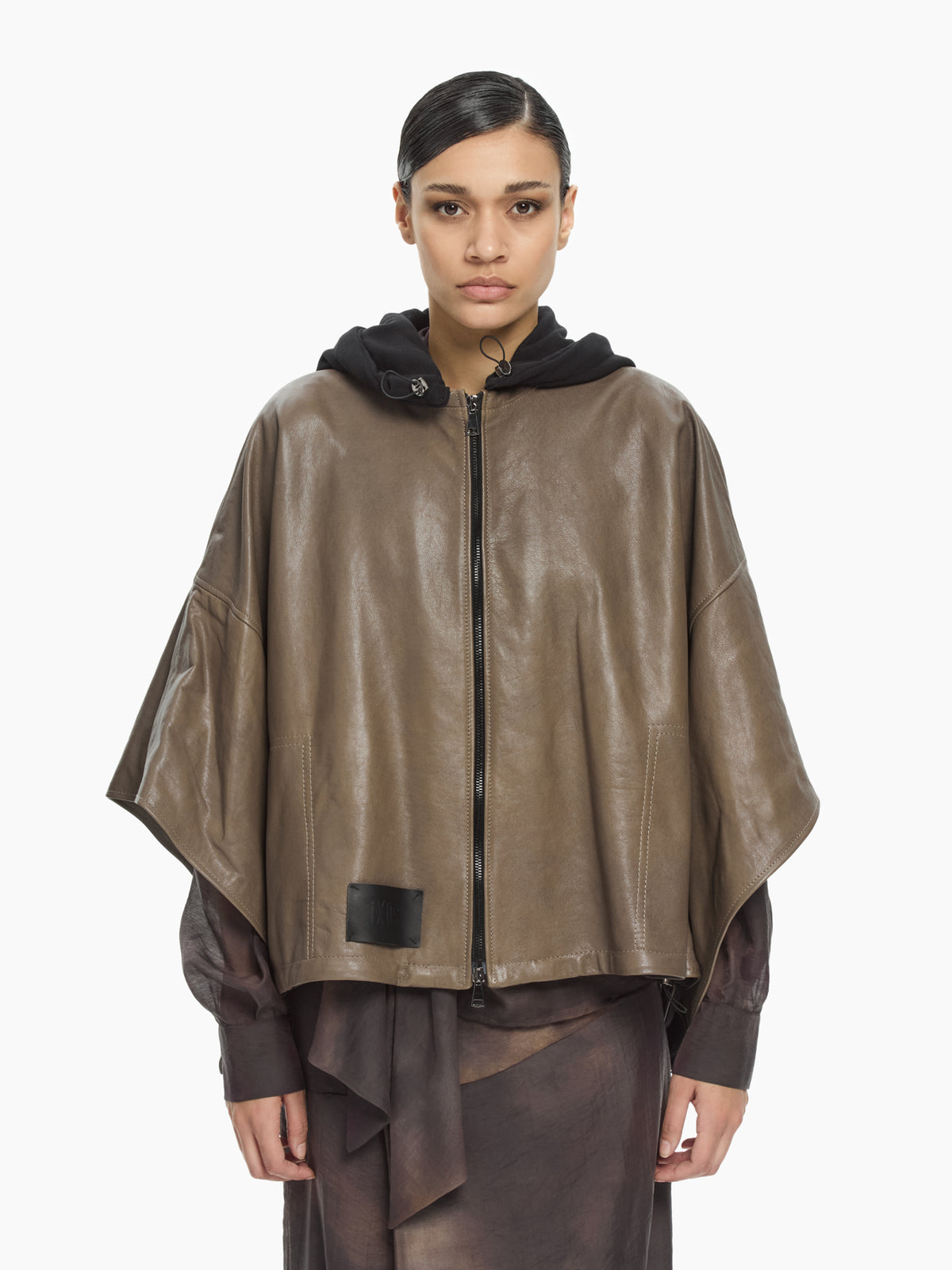 IXOS Mantella oversize con cappuccio VERDE