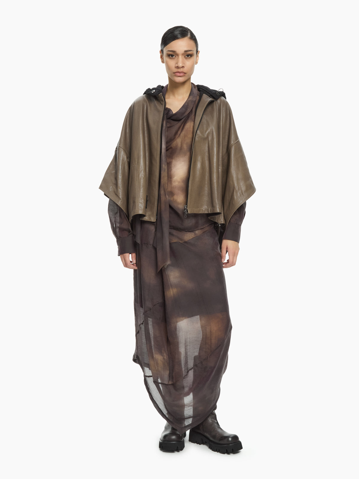 IXOS Mantella oversize con cappuccio VERDE