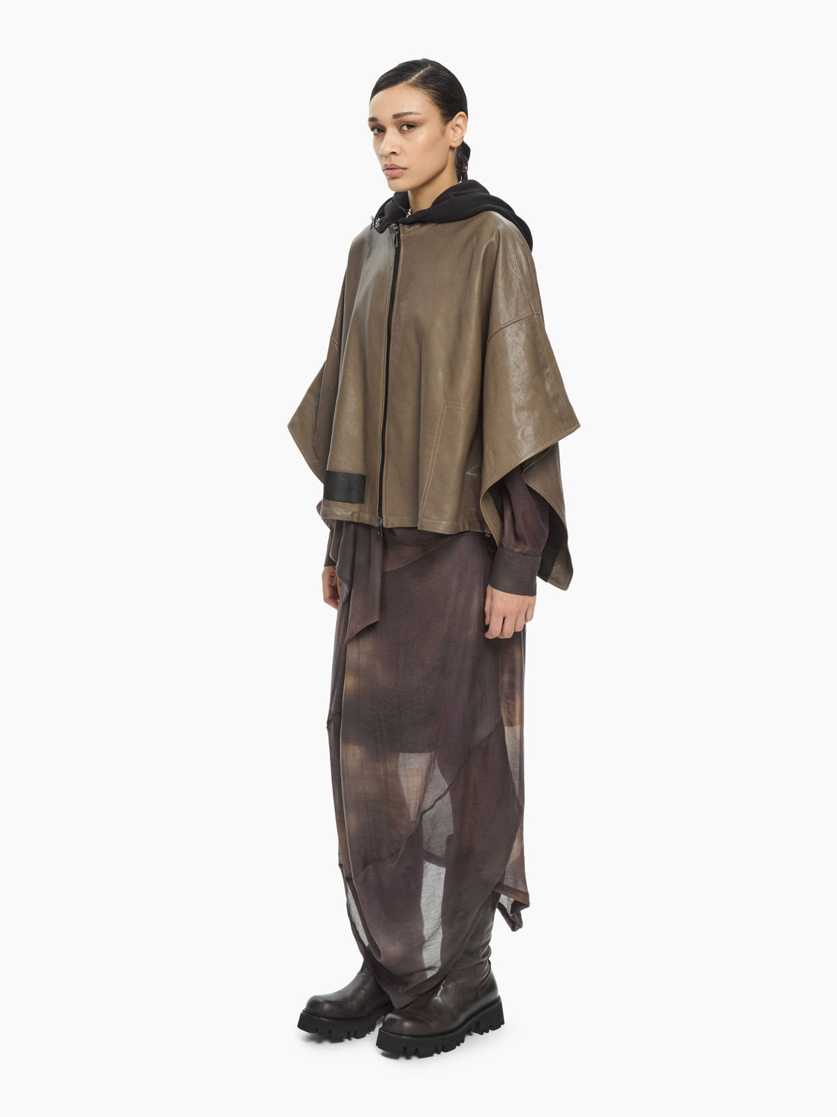 IXOS Mantella oversize con cappuccio VERDE