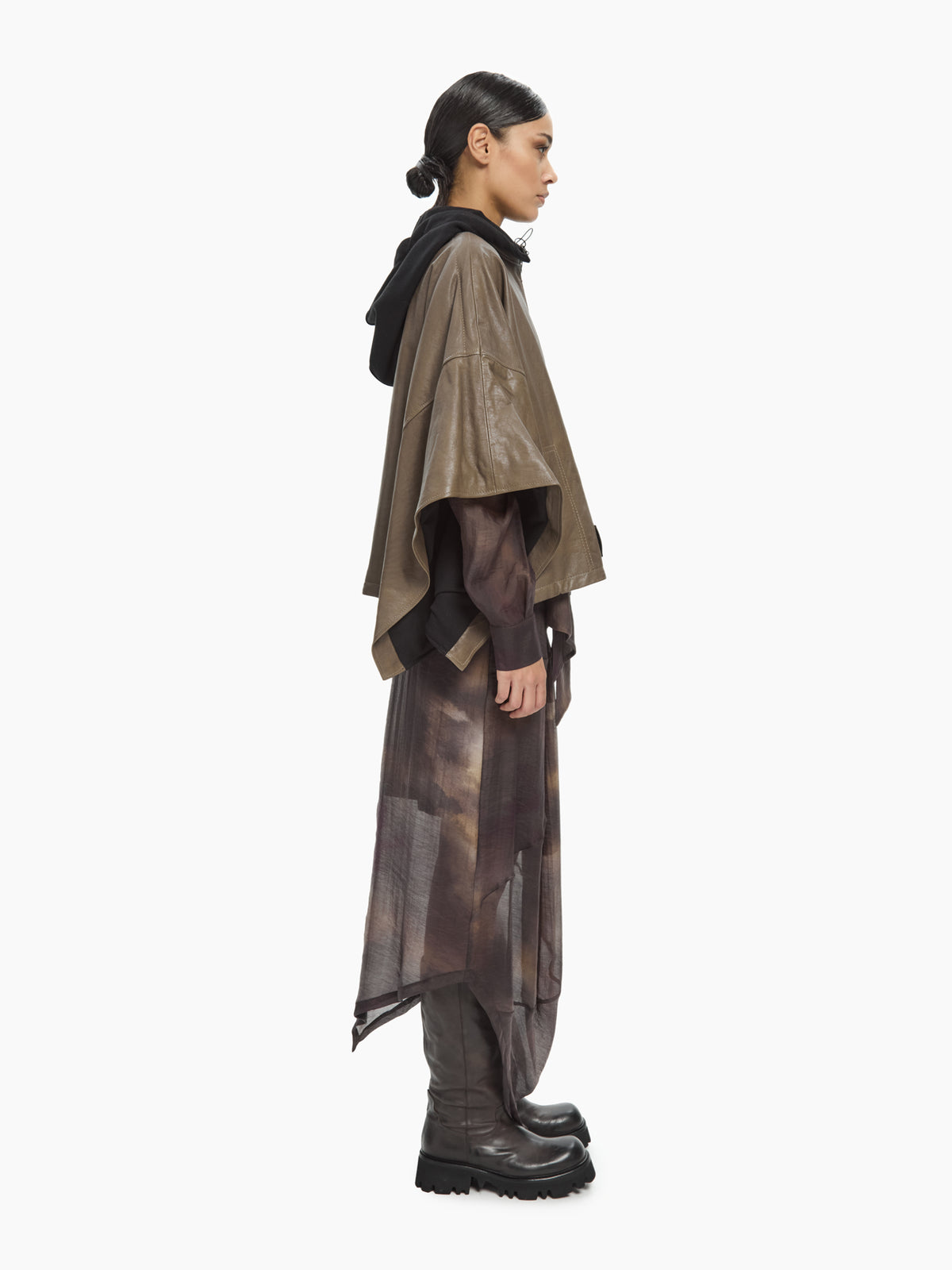 IXOS Mantella oversize con cappuccio VERDE