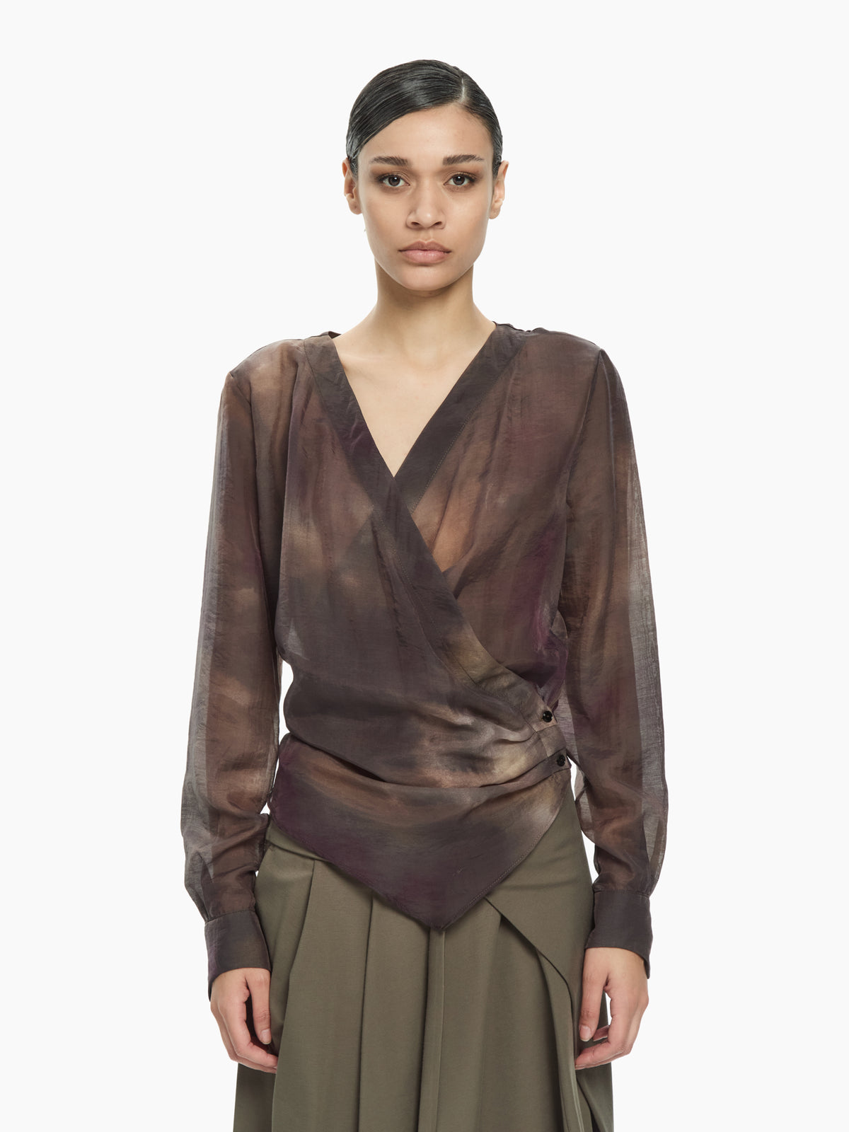 IXOS Blusa incrociata GRIGIO