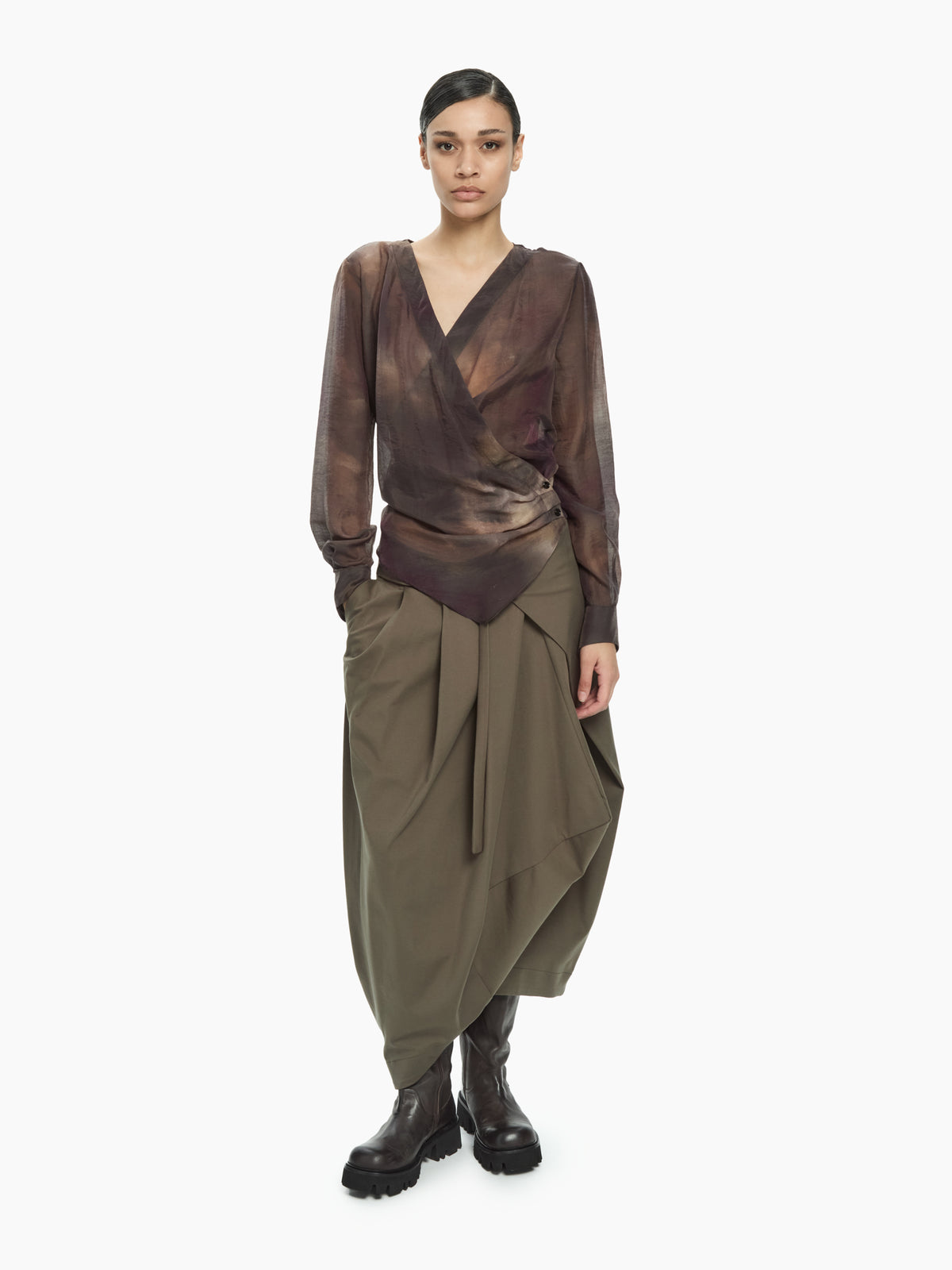 IXOS Blusa incrociata GRIGIO