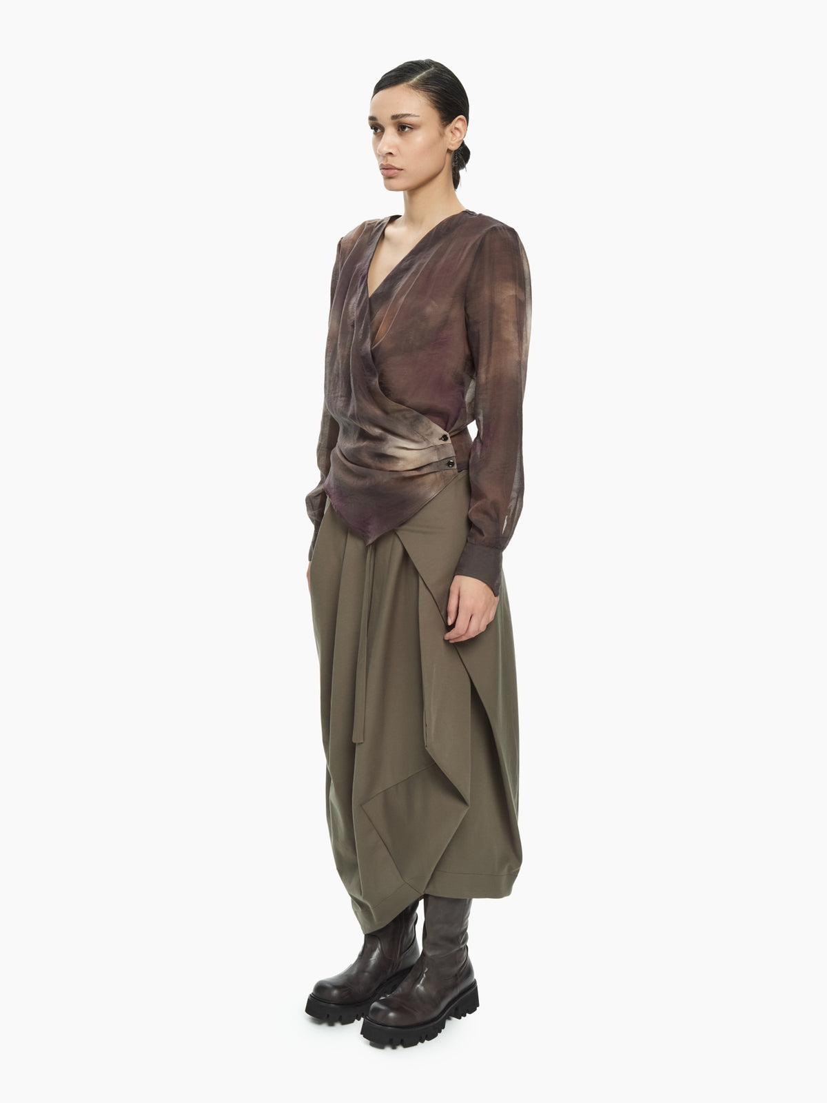 IXOS Blusa incrociata GRIGIO