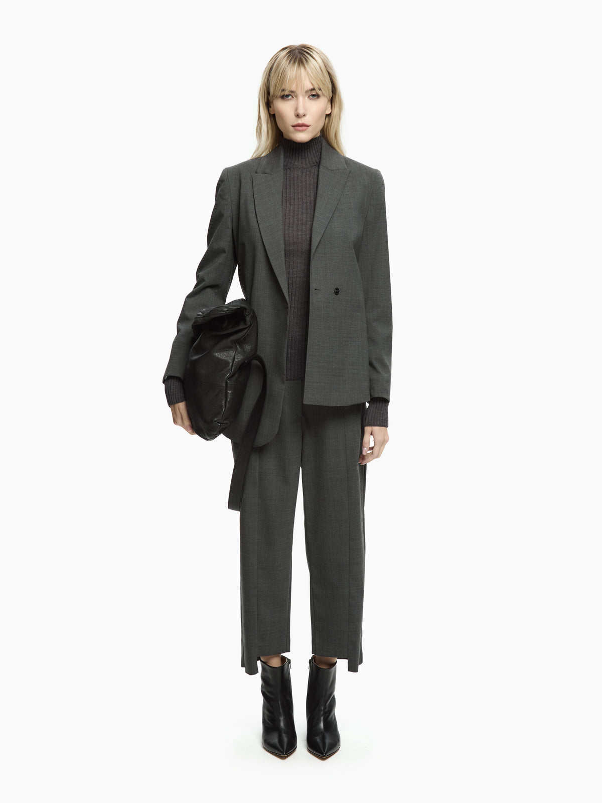 IXOS Pantaloni cropped sartoriali GRIGIO