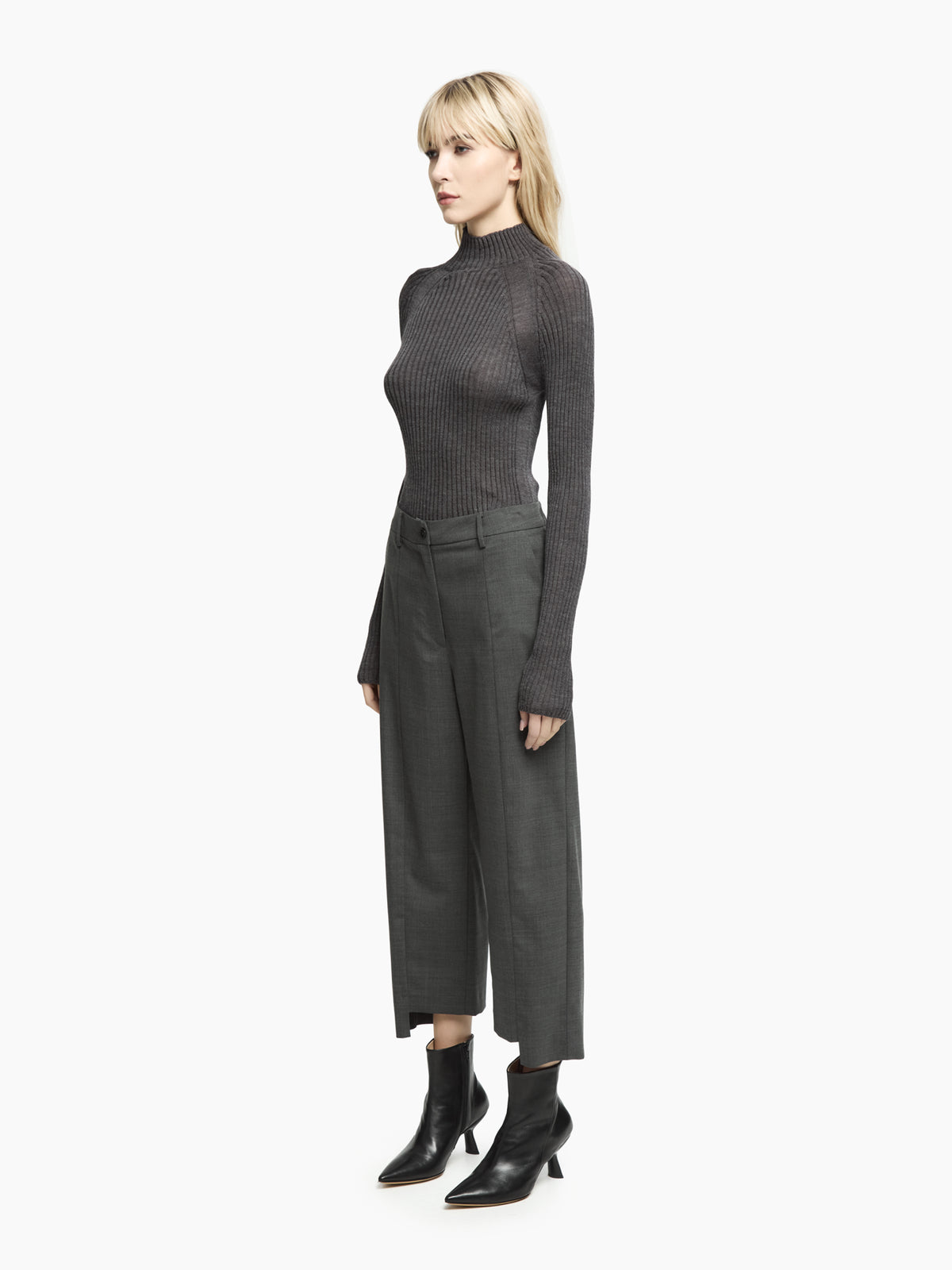 IXOS Pantaloni cropped sartoriali GRIGIO