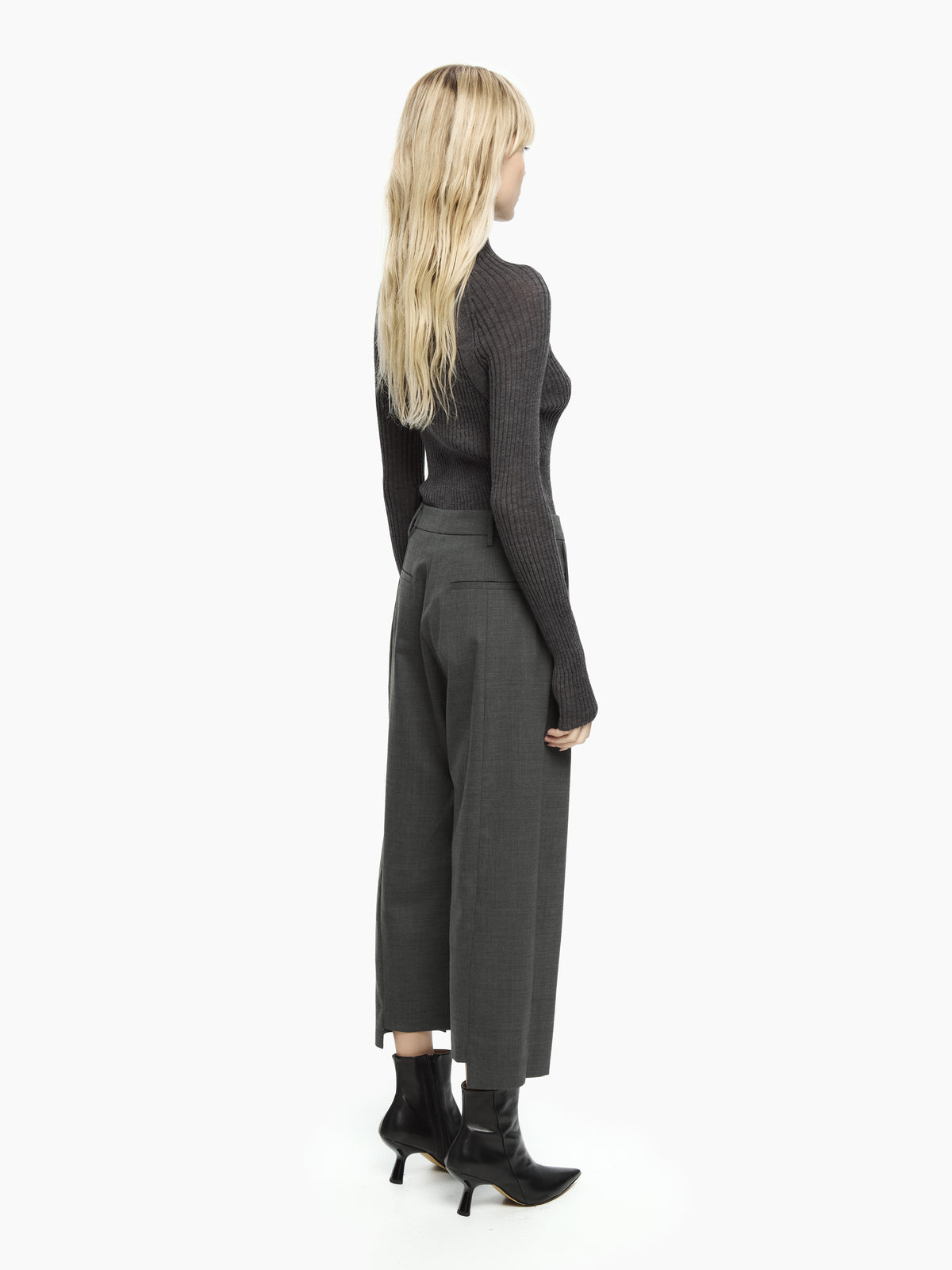 IXOS Pantaloni cropped sartoriali GRIGIO