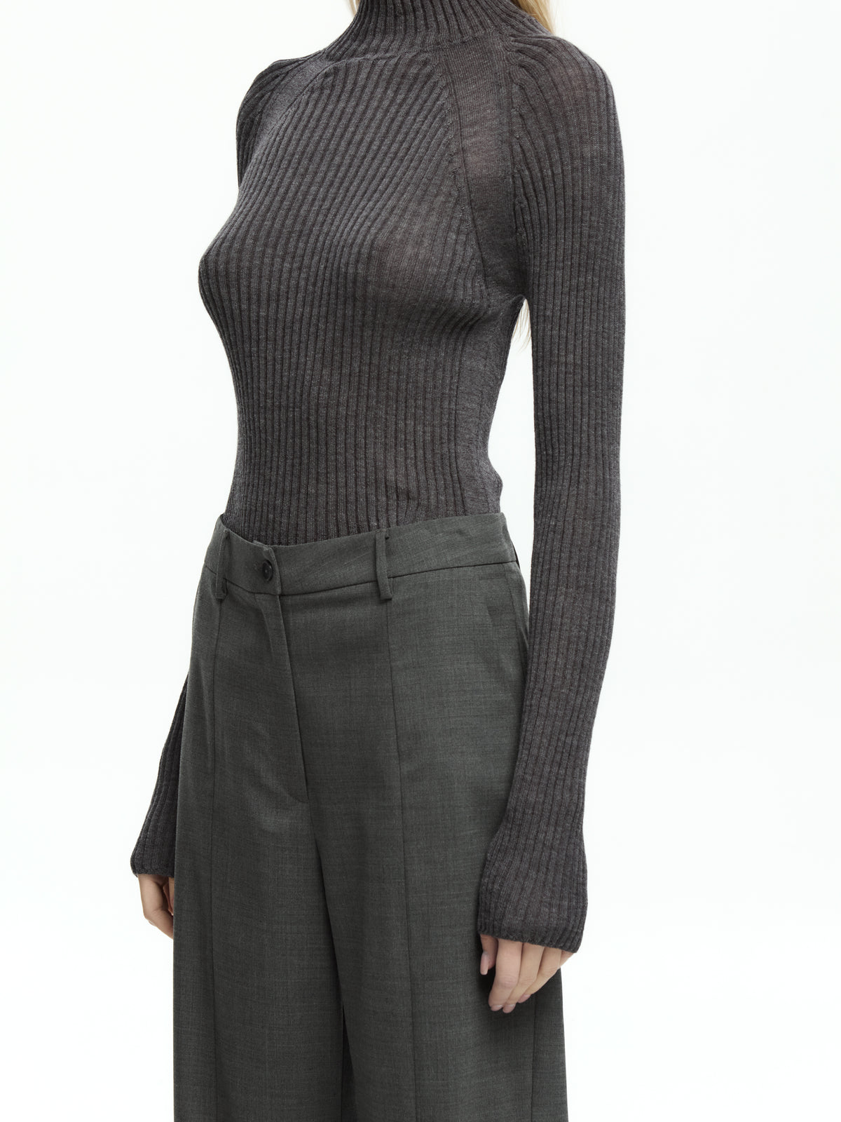 IXOS Pantaloni cropped sartoriali GRIGIO