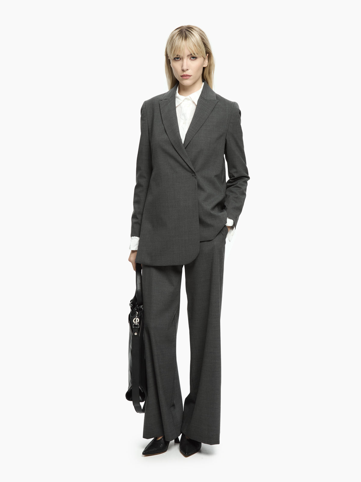 IXOS Pantaloni palazzo sartoriali GRIGIO