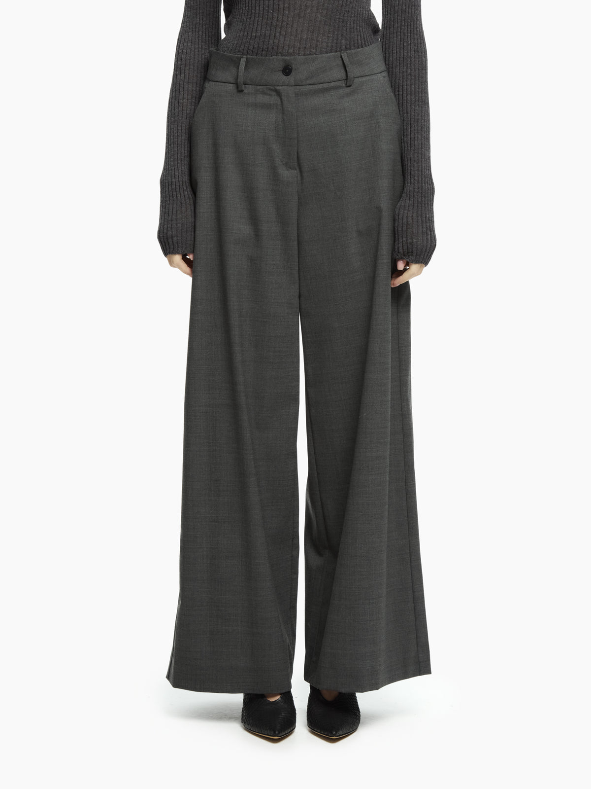 IXOS Pantaloni palazzo sartoriali GRIGIO