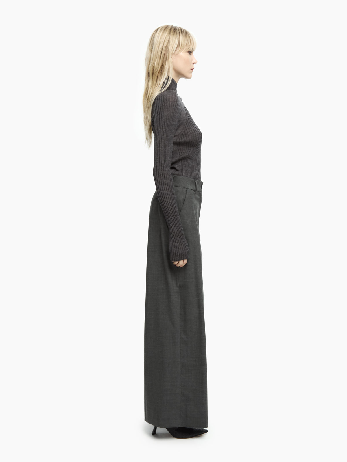 IXOS Pantaloni palazzo sartoriali GRIGIO