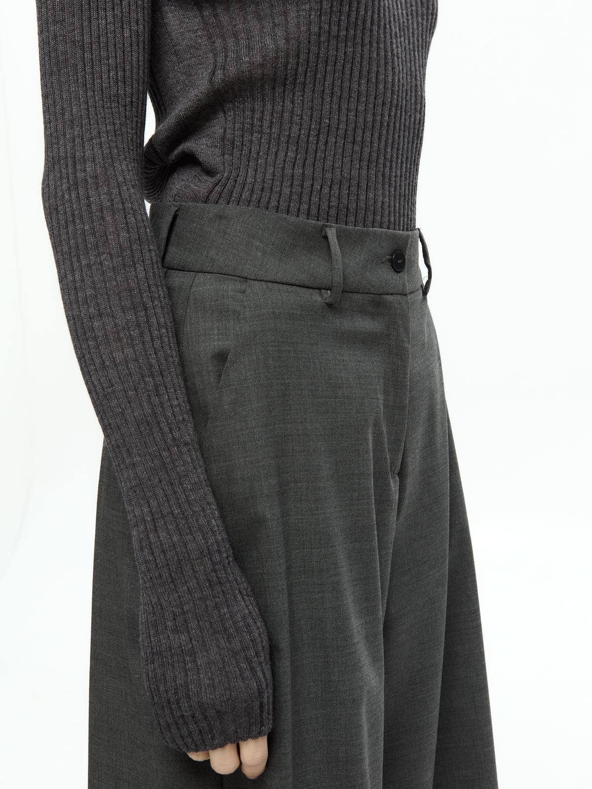 IXOS Pantaloni palazzo sartoriali GRIGIO