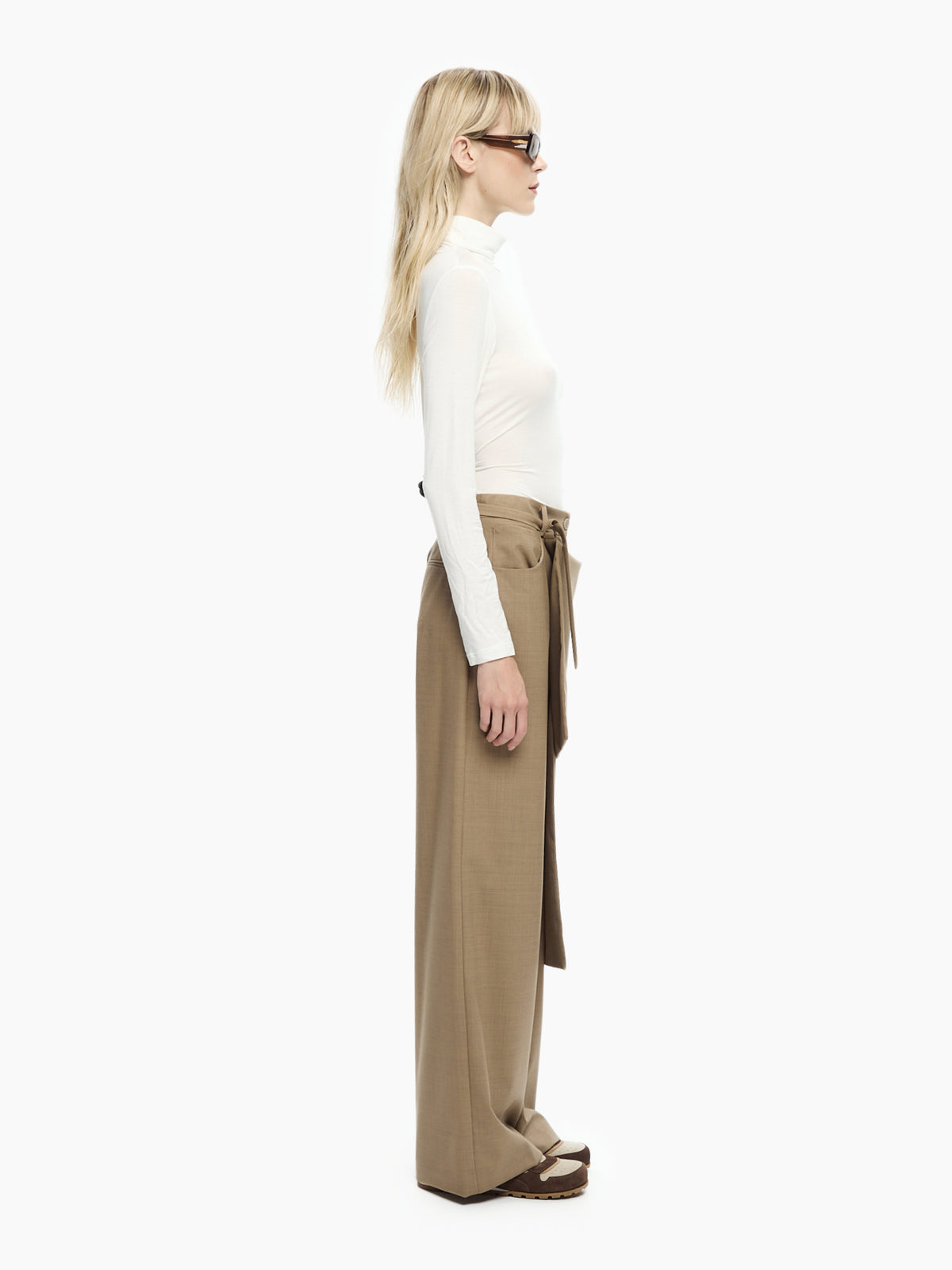 IXOS Pantalone Wide Leg GIALLO