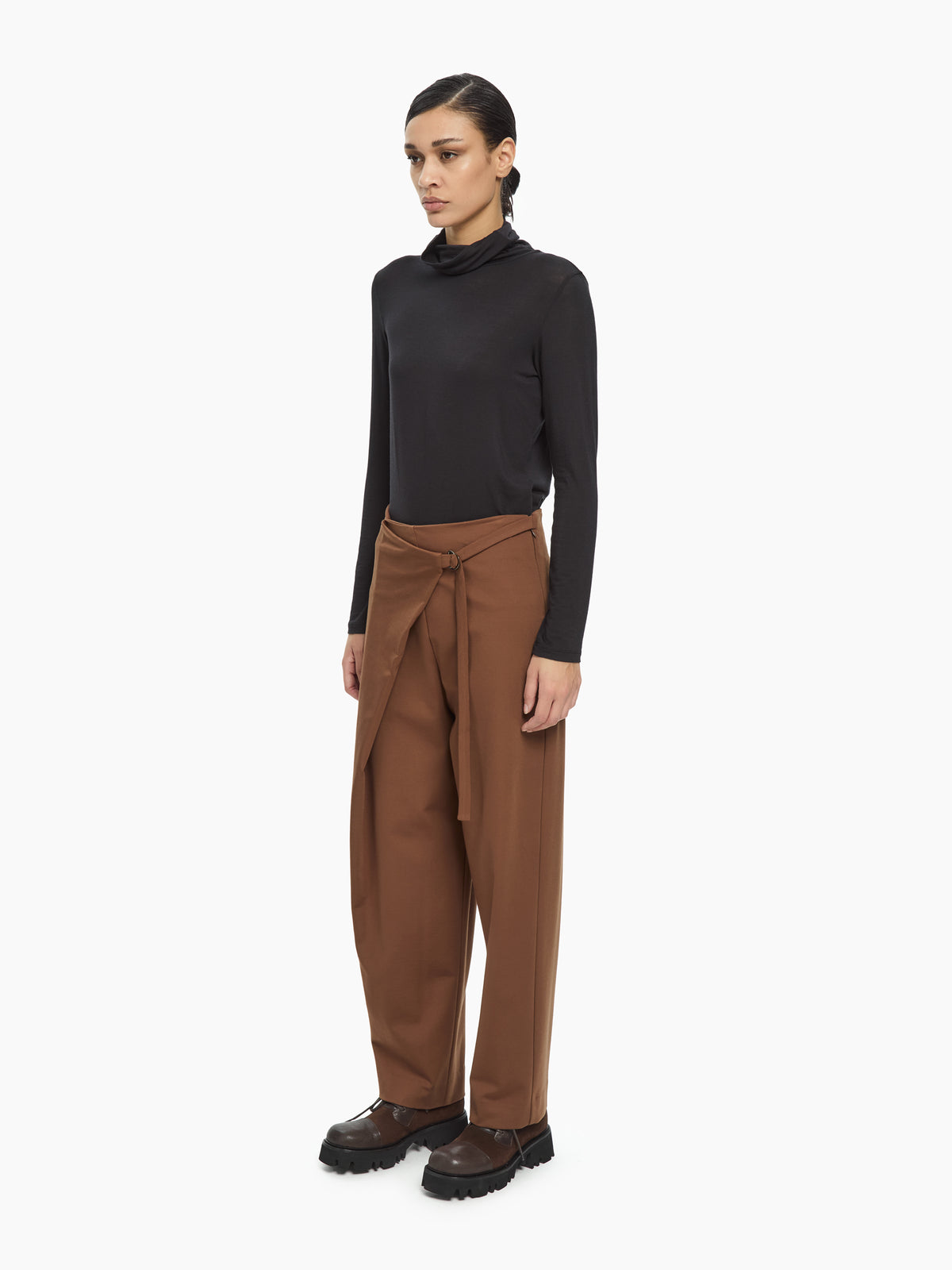 IXOS Pantaloni con pannello a portafoglio MARRONE