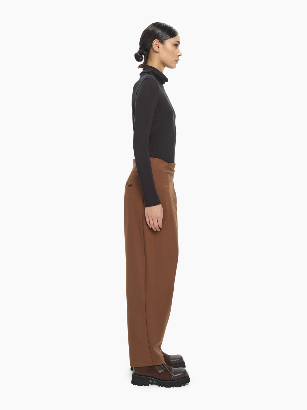 IXOS Pantaloni con pannello a portafoglio MARRONE