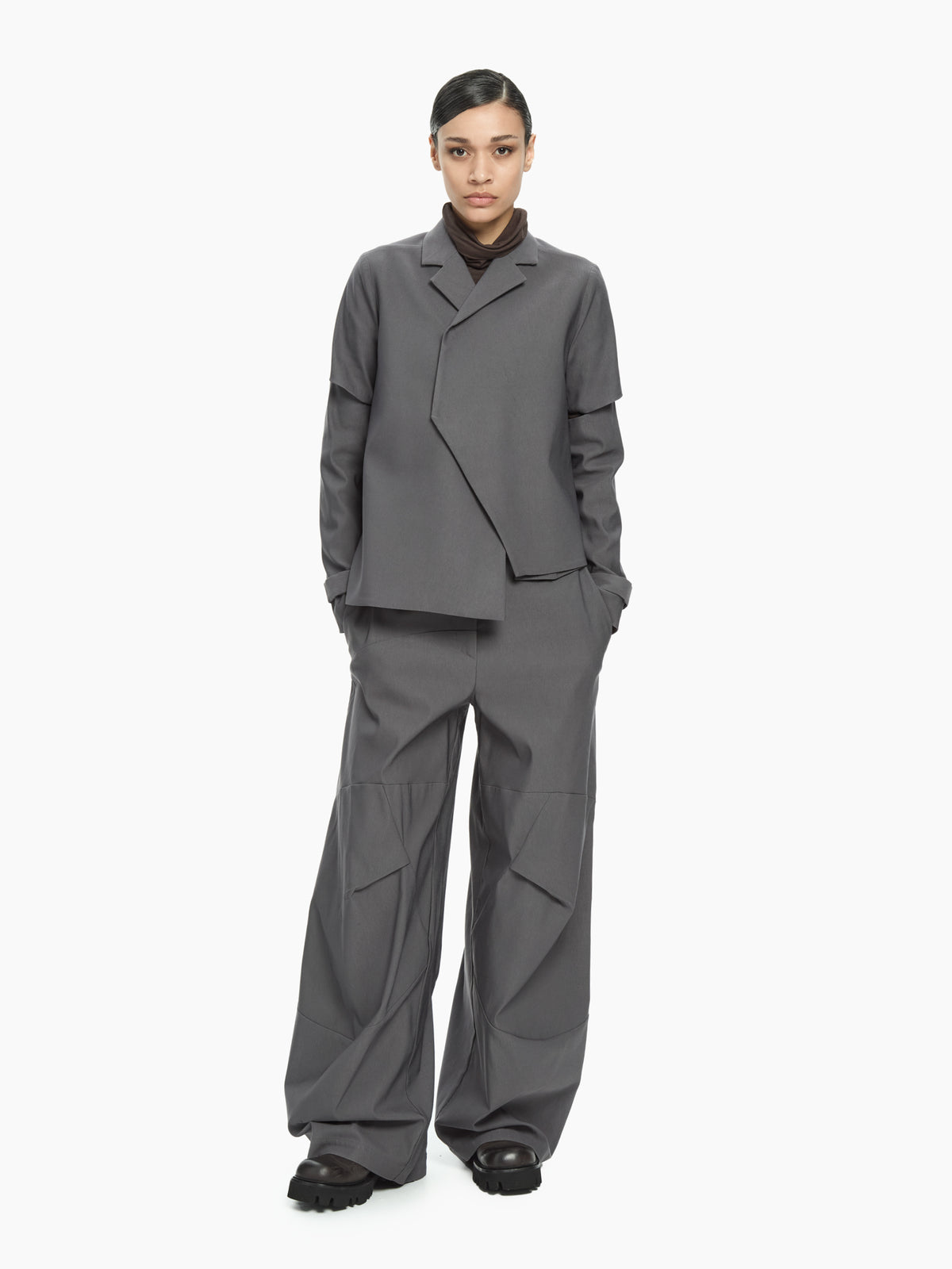 IXOS Pantaloni con pannelli geometrici GRIGIO