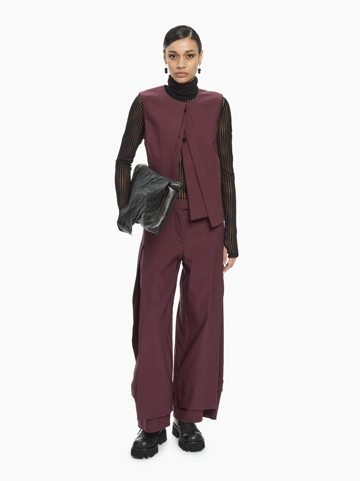 IXOS Pantaloni con pannelli sovrapposti   MARRONE