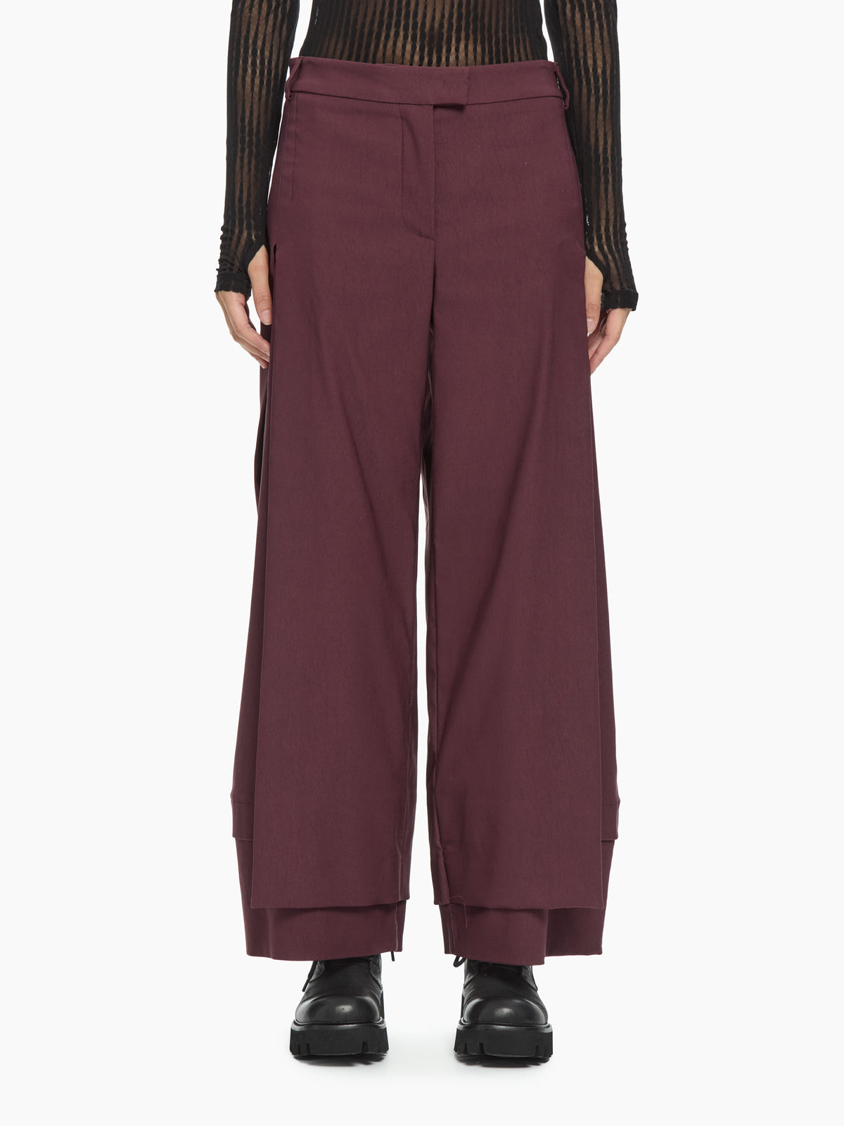 IXOS Pantaloni con pannelli sovrapposti   MARRONE