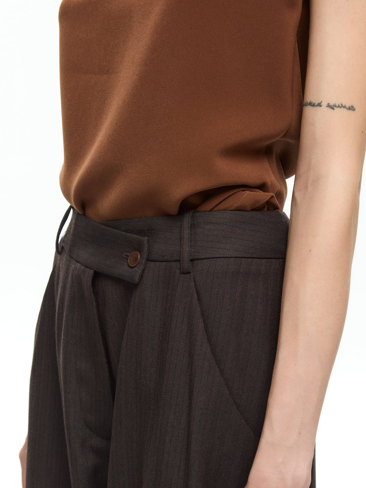 IXOS Pantaloni wide leg MARRONE