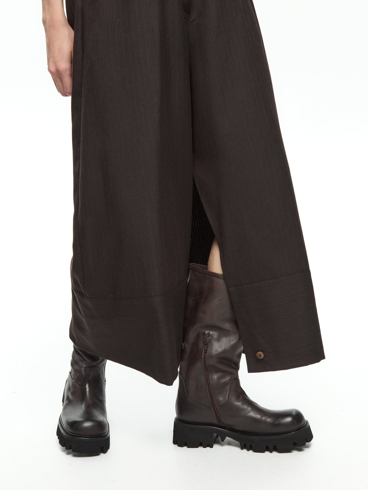 IXOS Pantaloni wide leg MARRONE
