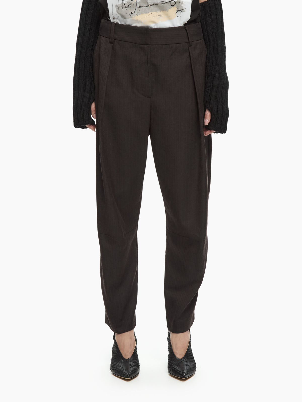 IXOS Pantaloni balloon MARRONE