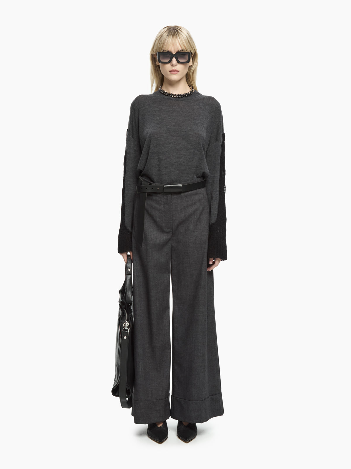 IXOS Pantaloni wide leg GRIGIO