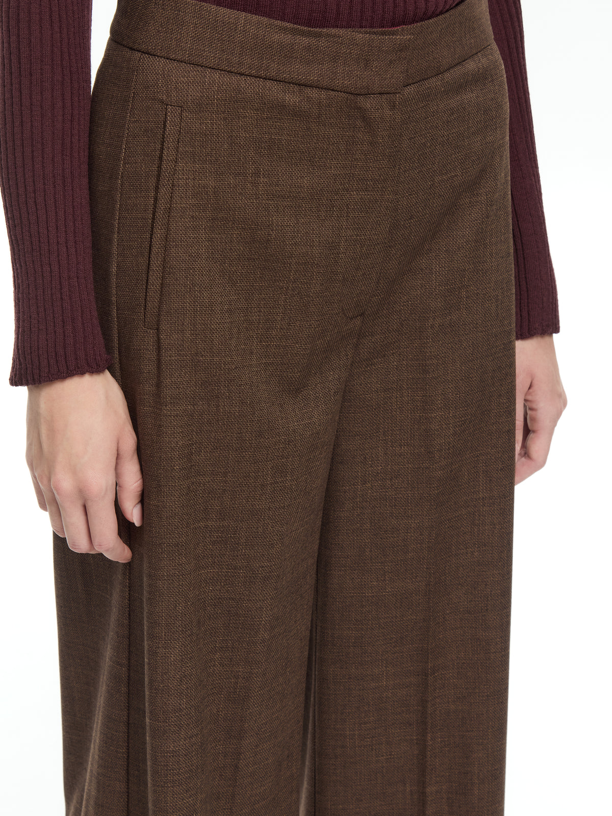 IXOS Pantaloni wide leg MARRONE