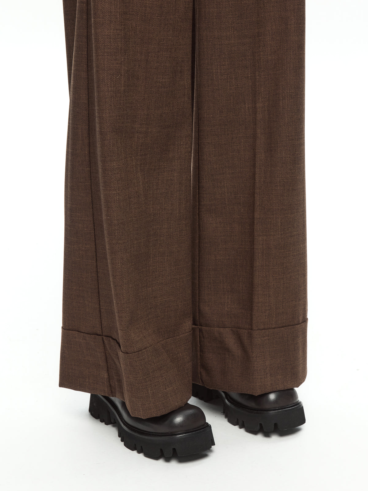 IXOS Pantaloni wide leg MARRONE