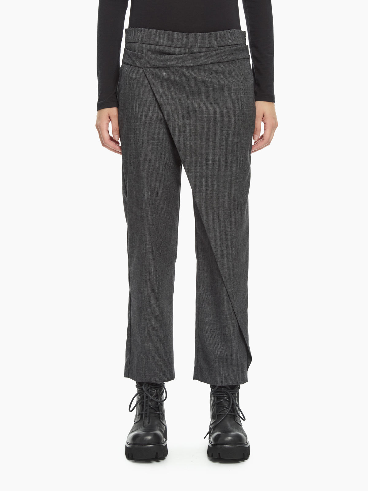 IXOS Pantaloni drappeggiati GRIGIO
