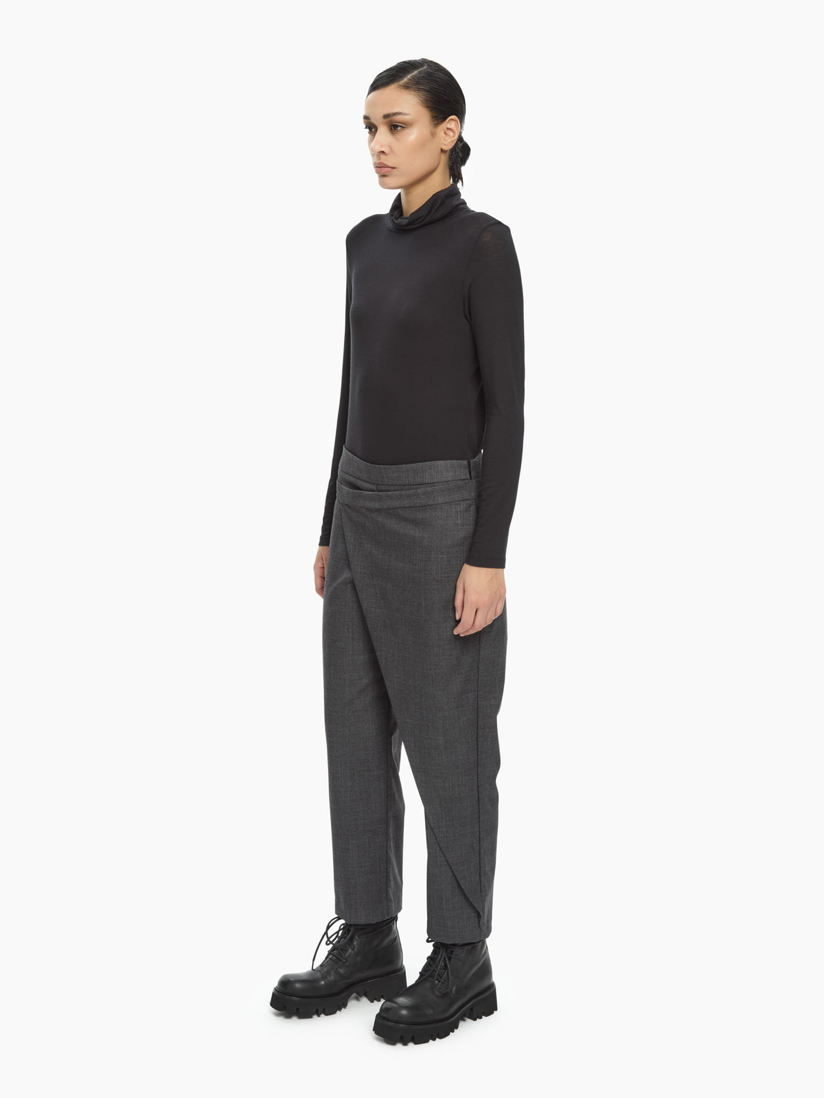 IXOS Pantaloni drappeggiati GRIGIO