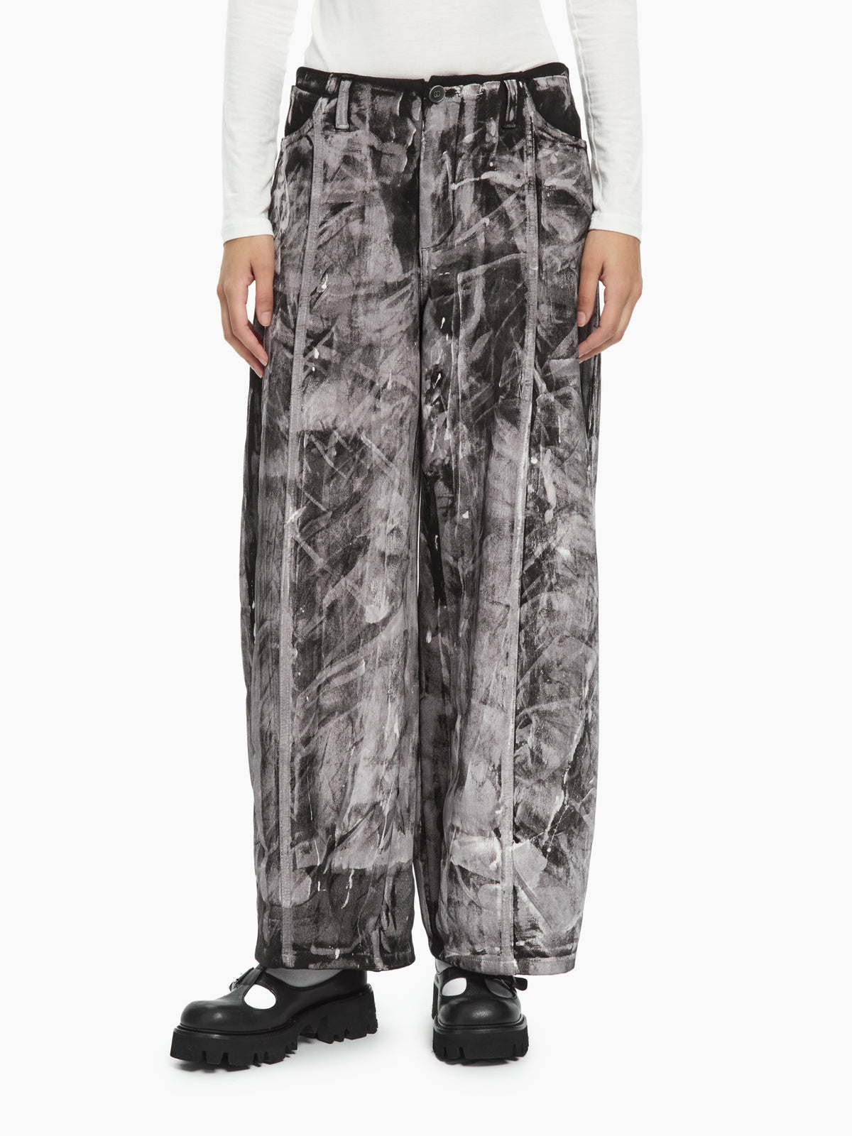 IXOS Pantaloni effetto materico NERO