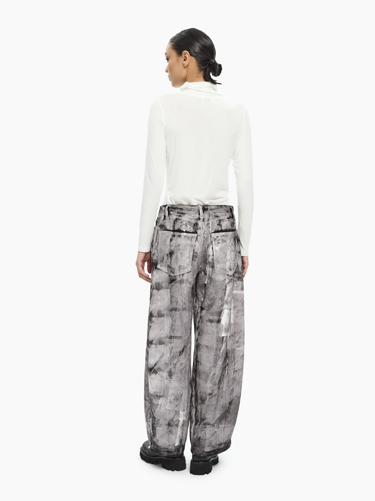 IXOS Pantaloni effetto materico NERO