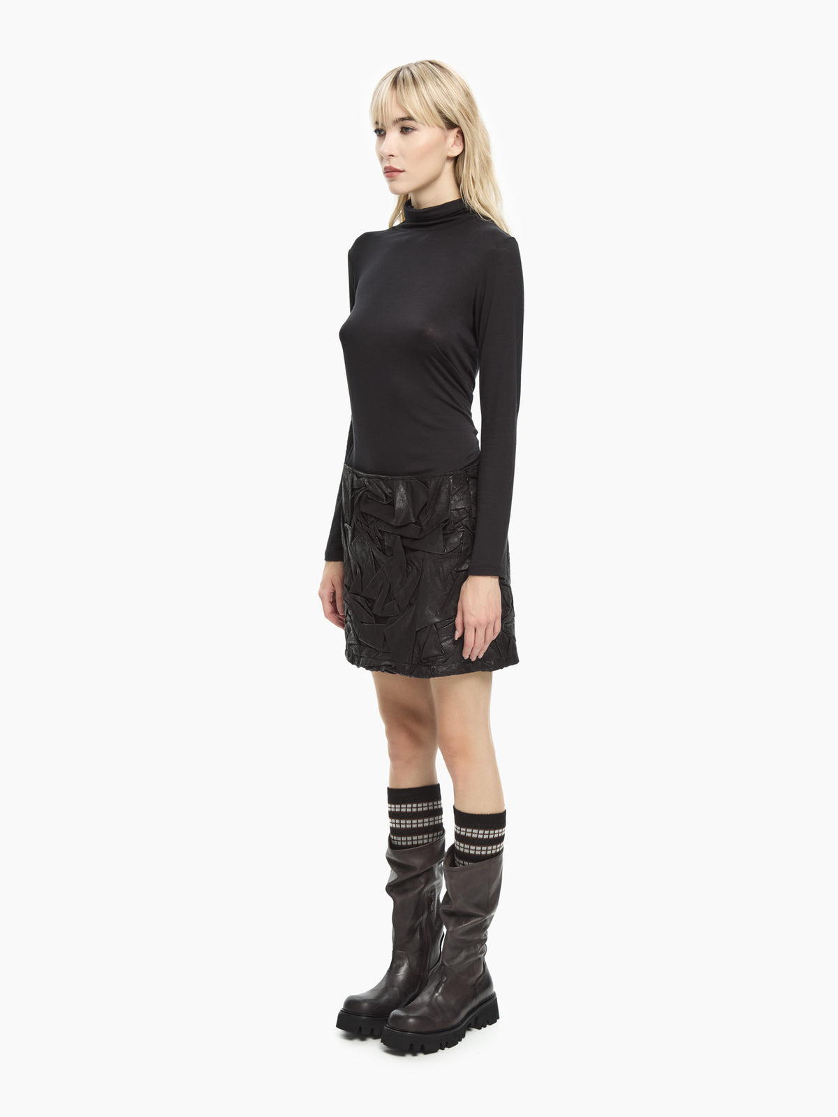 IXOS Minigonna materica NERO
