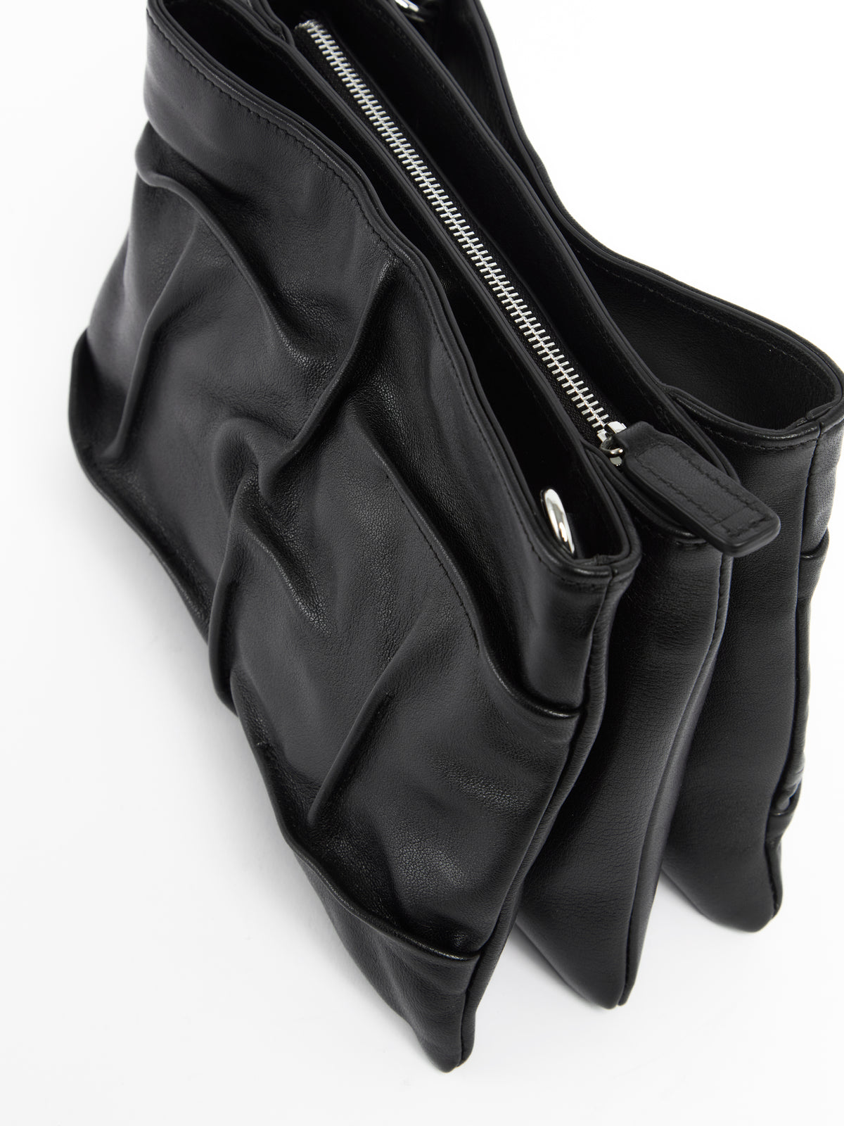 IXOS Borsa drappeggiata NERO+NERO