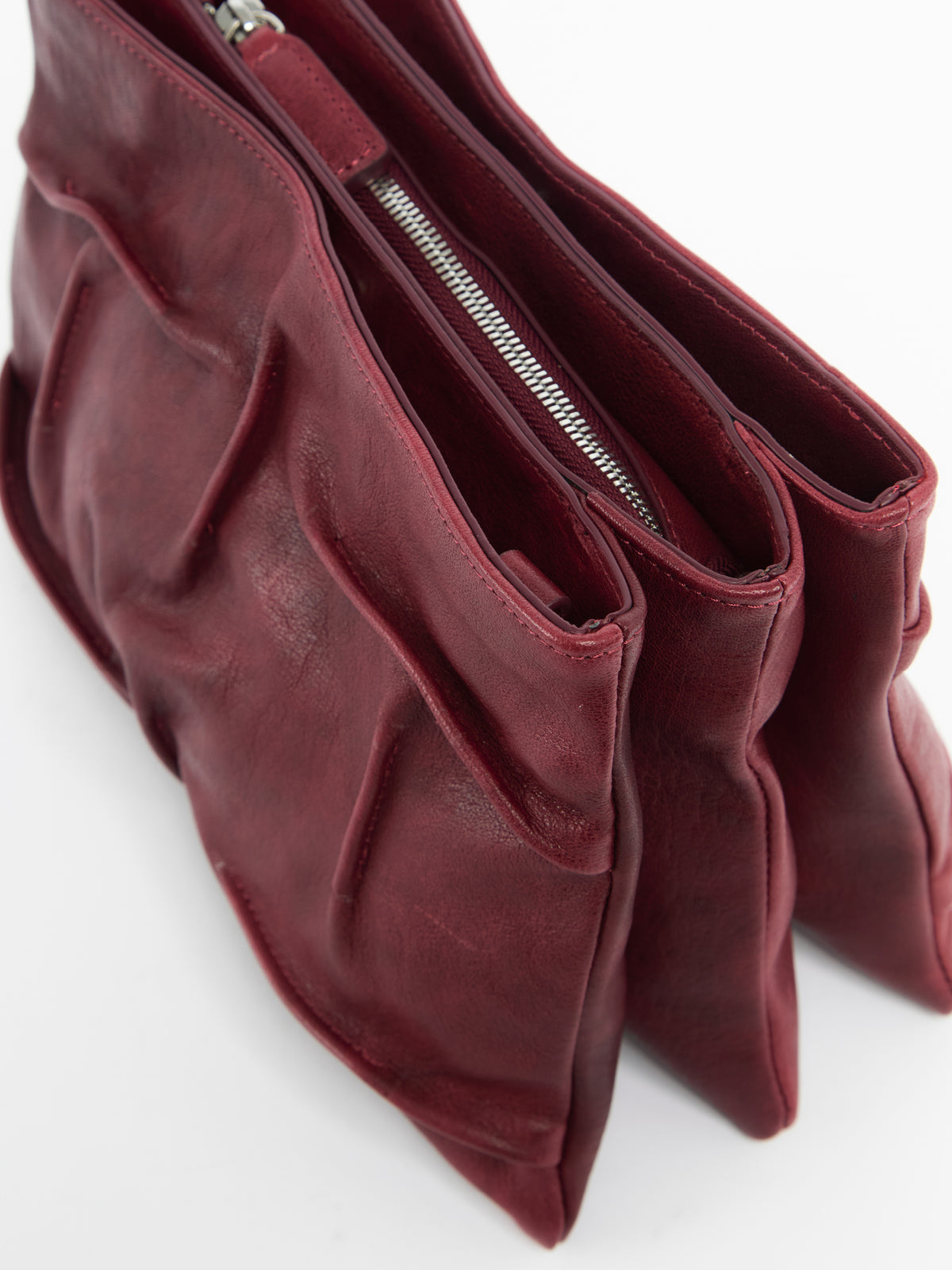 IXOS Borsa drappeggiata ROSSO+ROSSO